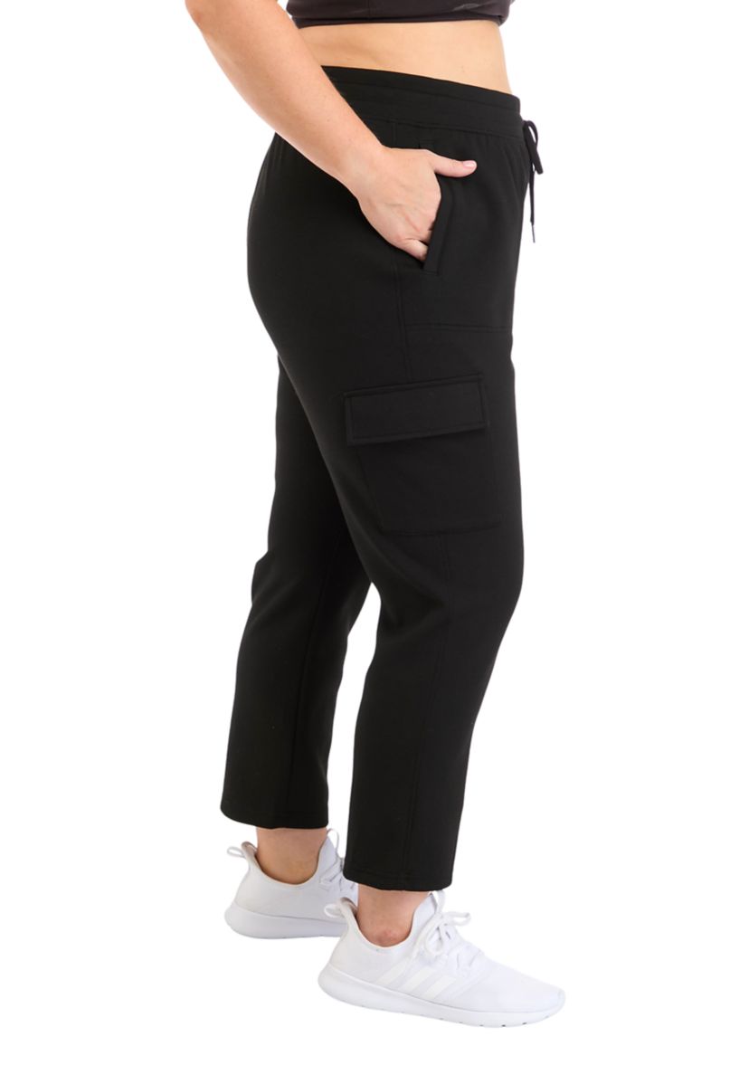 Plus Size Scuba Jamie Tapered Pants with Cargo Pockets
