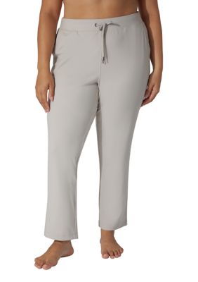 Yogalicious Women's Plus Size Lux Avenue Straight Leg Pants, 3X
