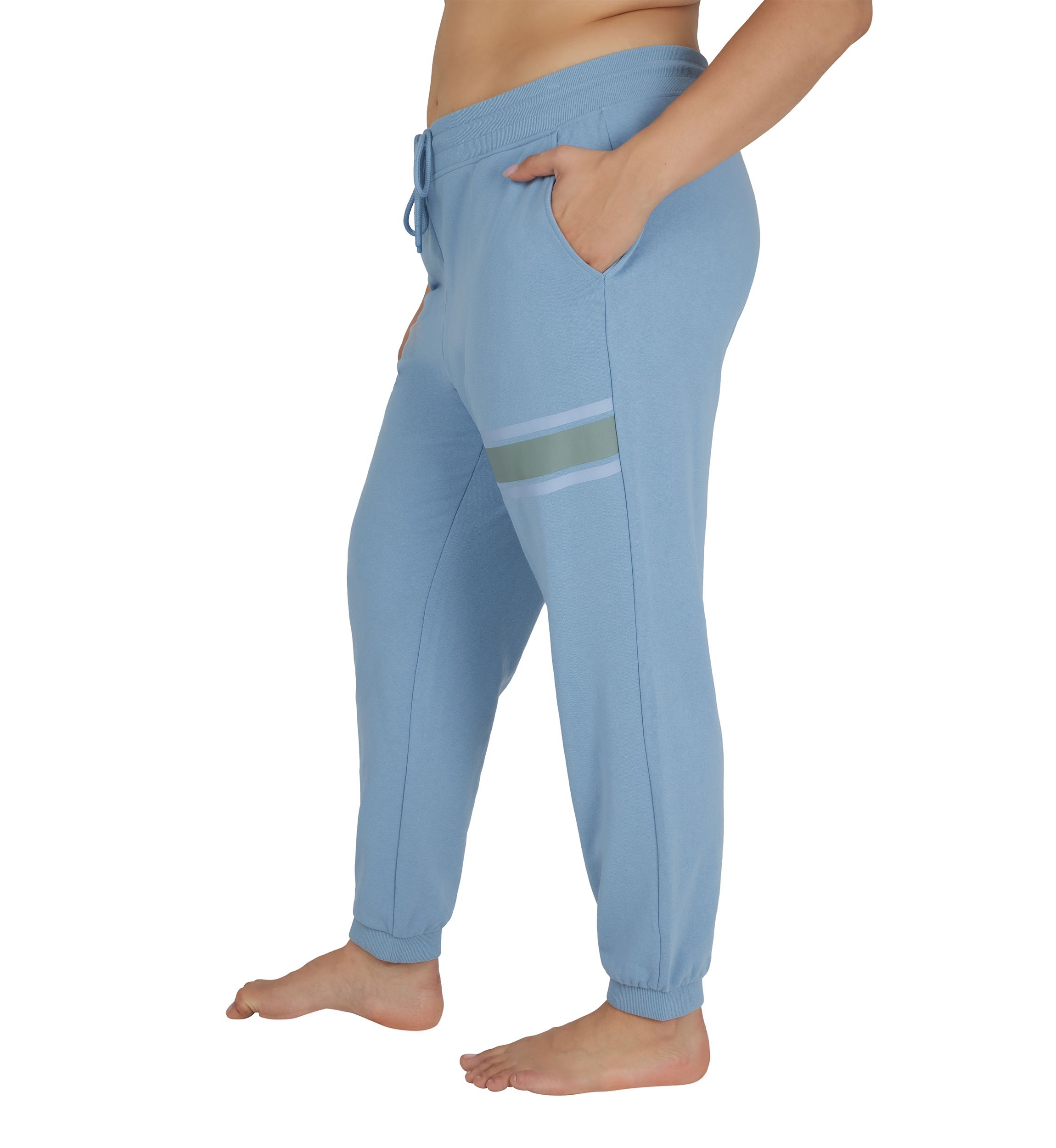 Plus Size Terry Chill Vibes Printed Jogger Pants