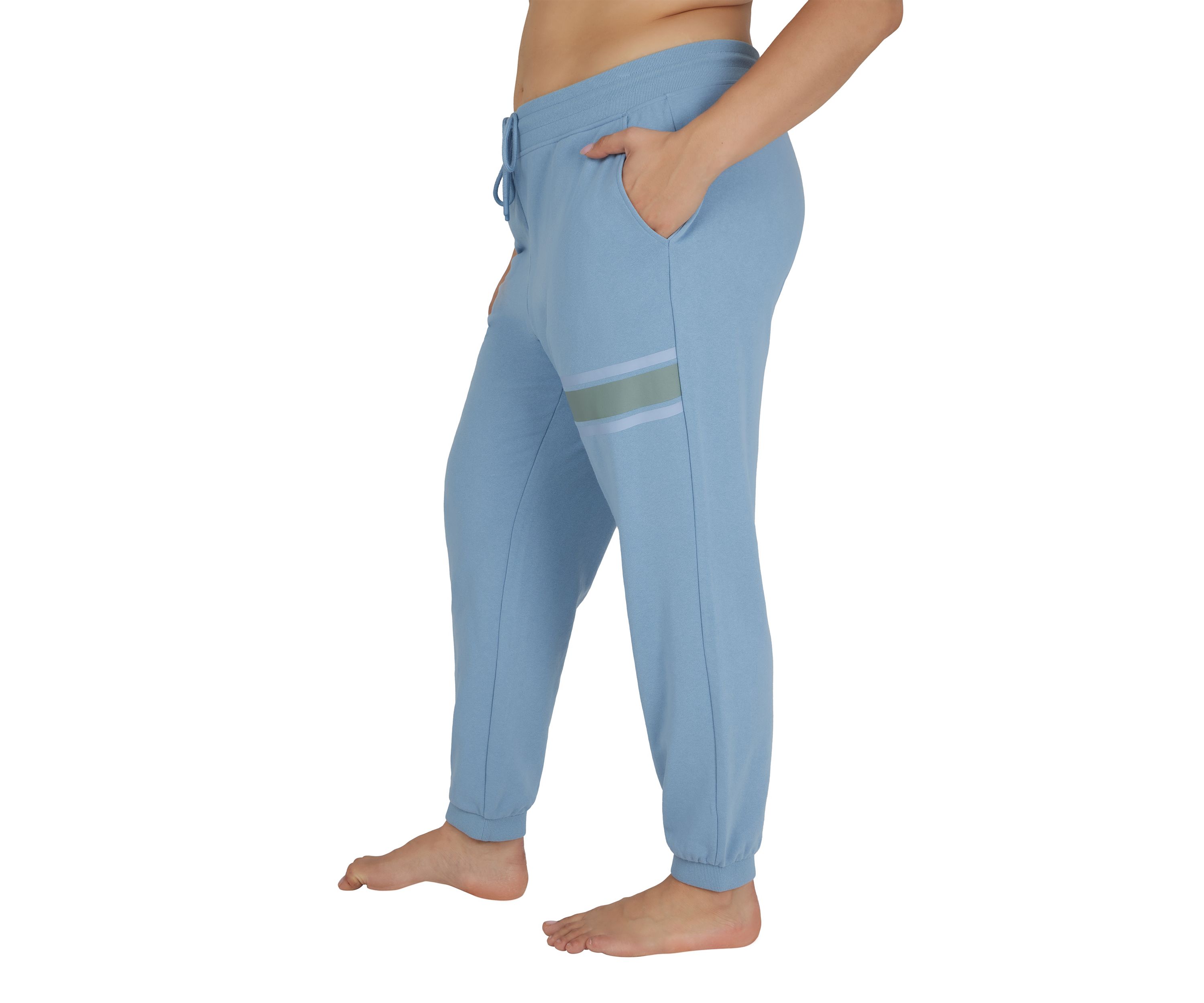 Plus Size Terry Chill Vibes Printed Jogger Pants