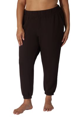 Yogalicious Women's Plus Size Scuba Rib Joggers, 3X