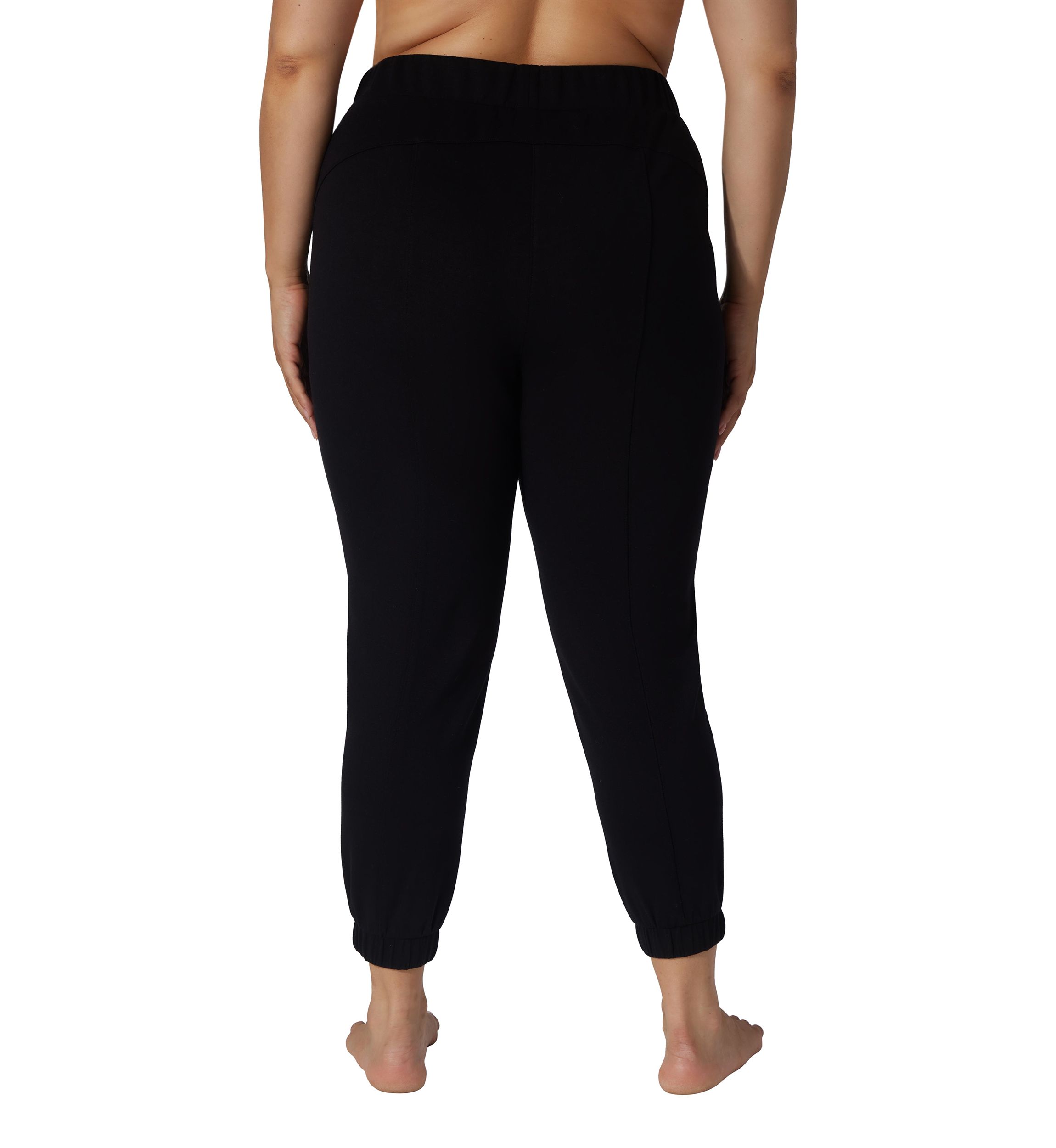 Plus Size Scuba Joggers with Faux Fly Back 