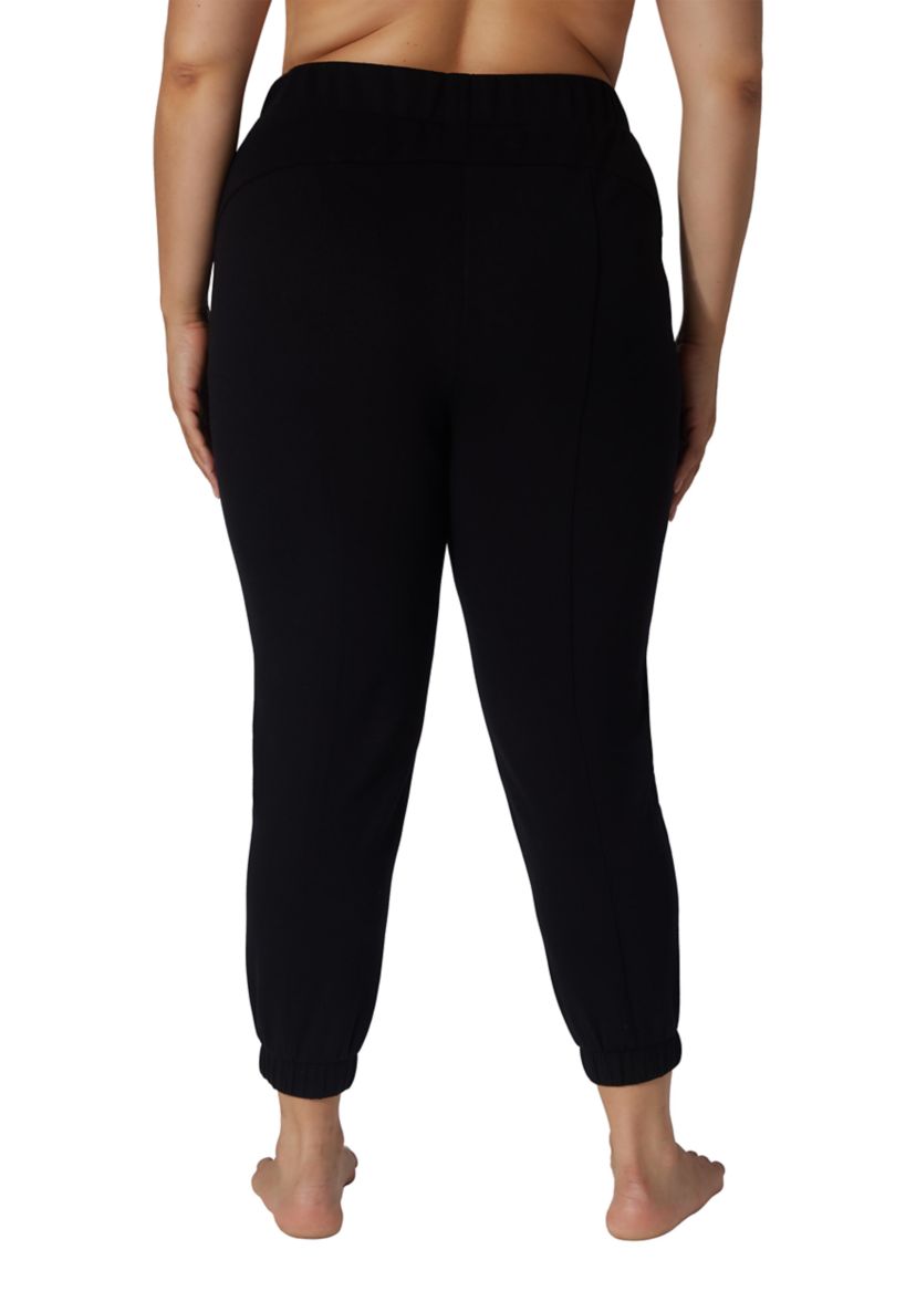 Plus Size Scuba Joggers with Faux Fly Back 