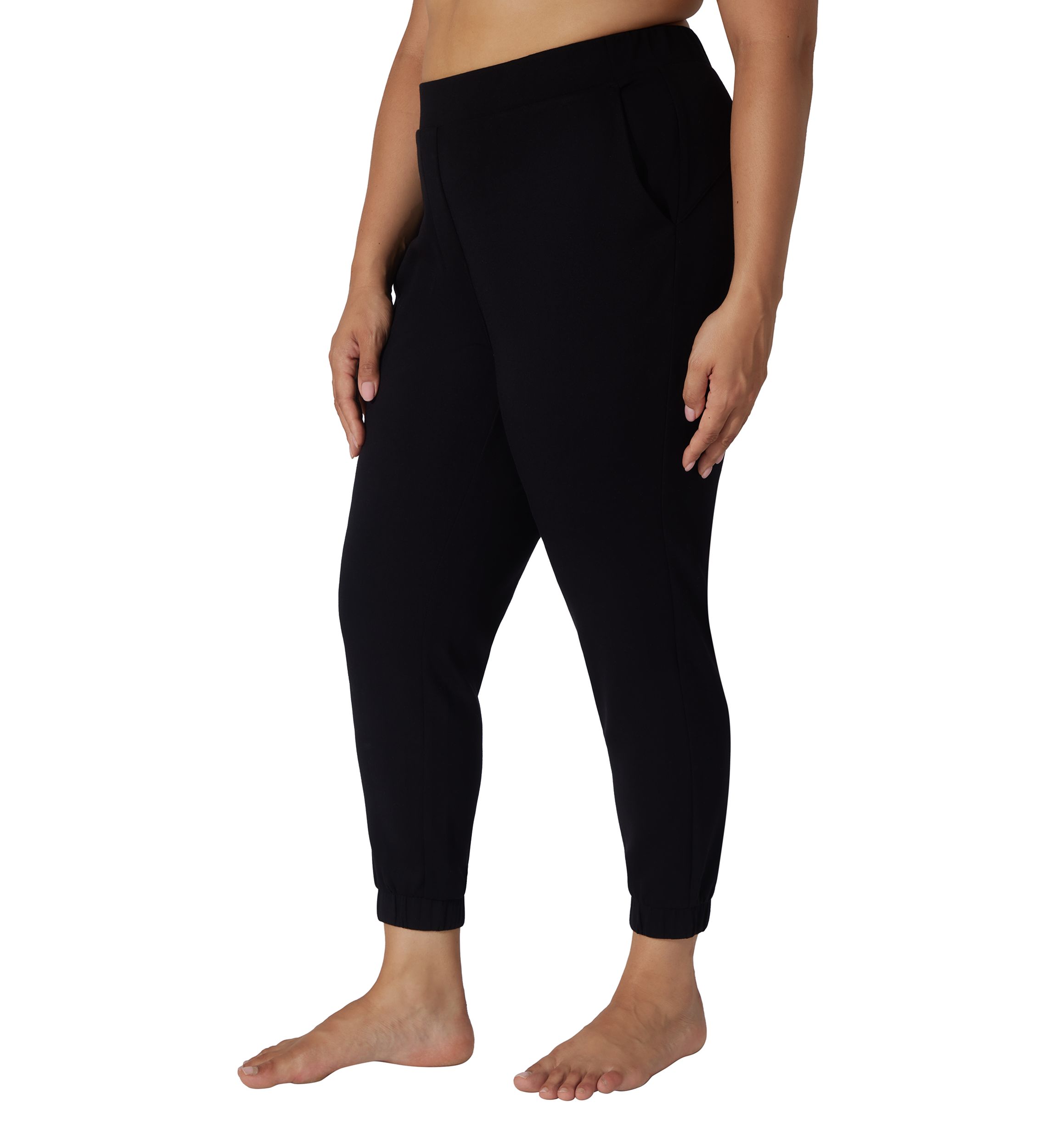 Plus Size Scuba Joggers with Faux Fly Back 