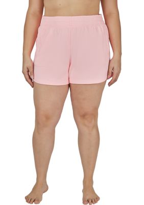 Yogalicious Women's Plus Size Stone Wash Up Shore Shorts