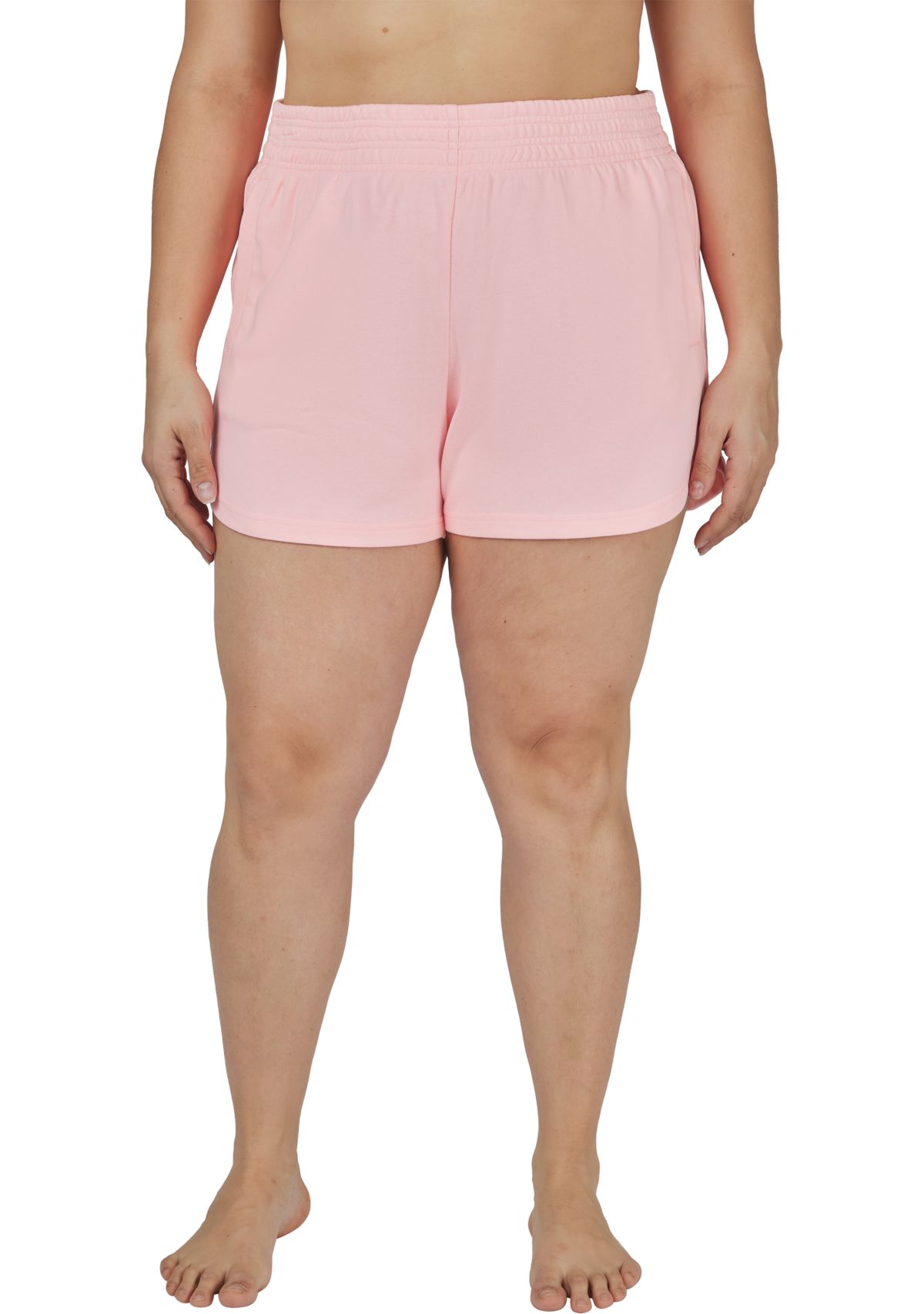 Plus Size Stone Wash Up Shore Shorts
