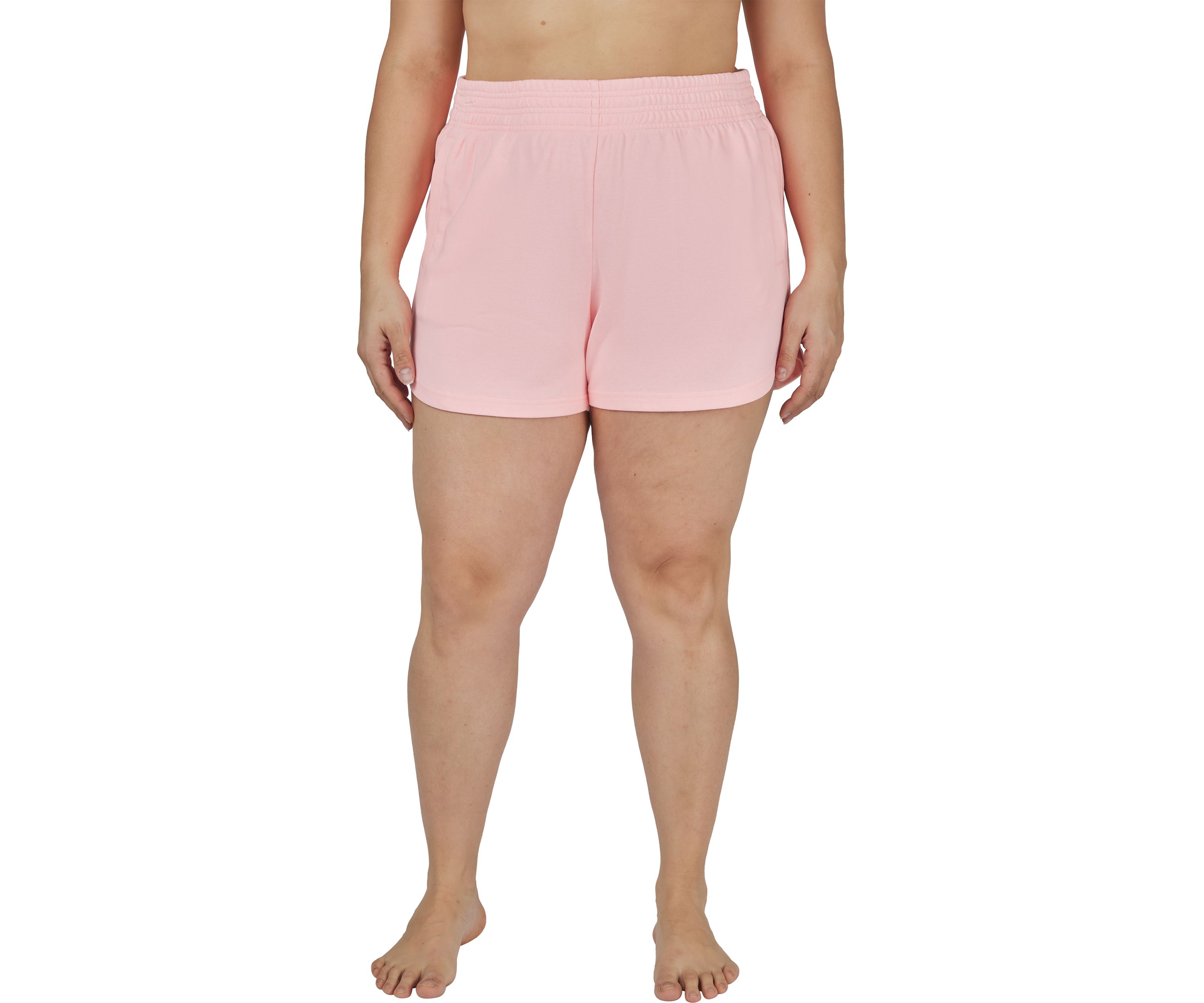 Plus Size Stone Wash Up Shore Shorts
