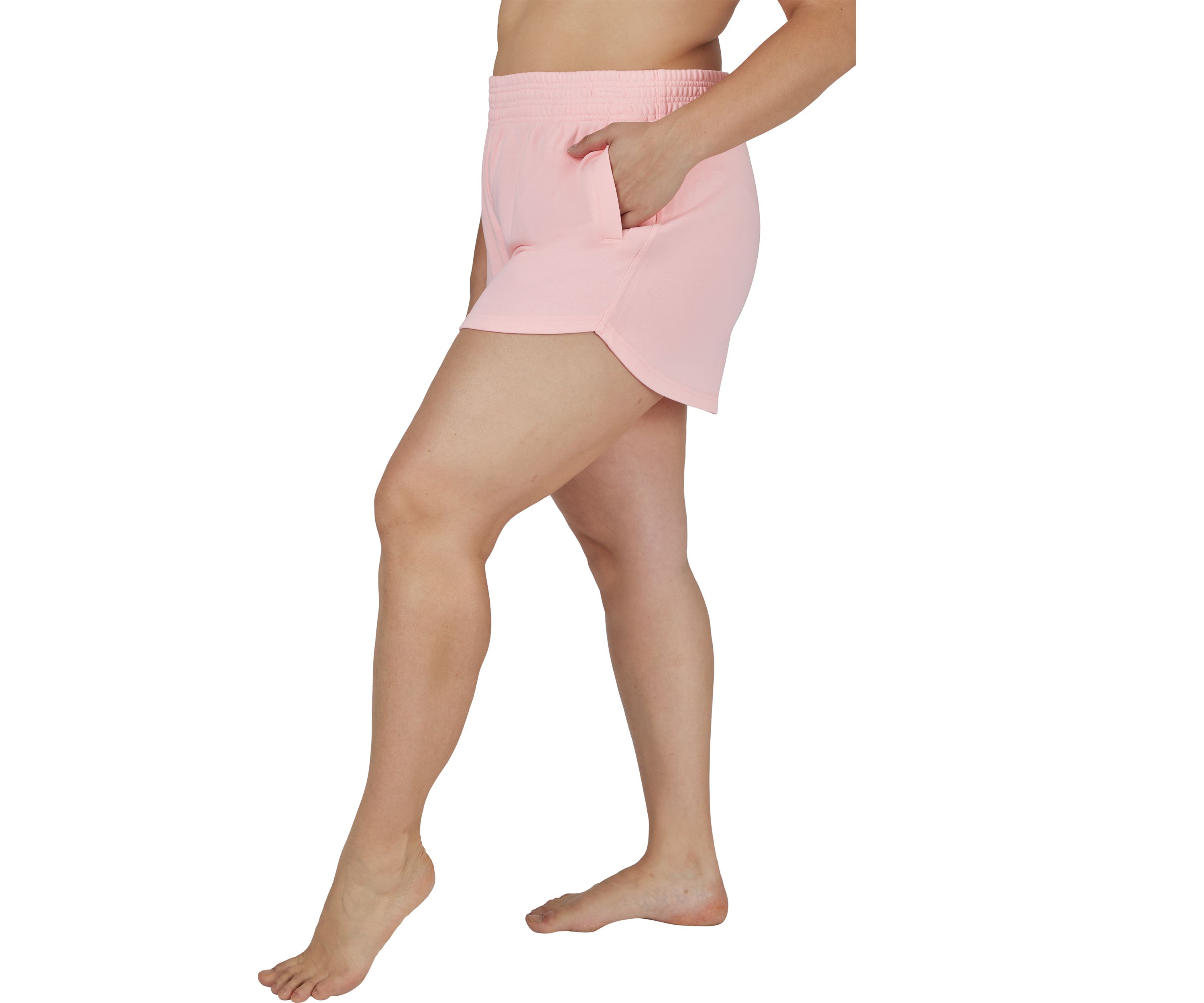 Plus Size Stone Wash Up Shore Shorts