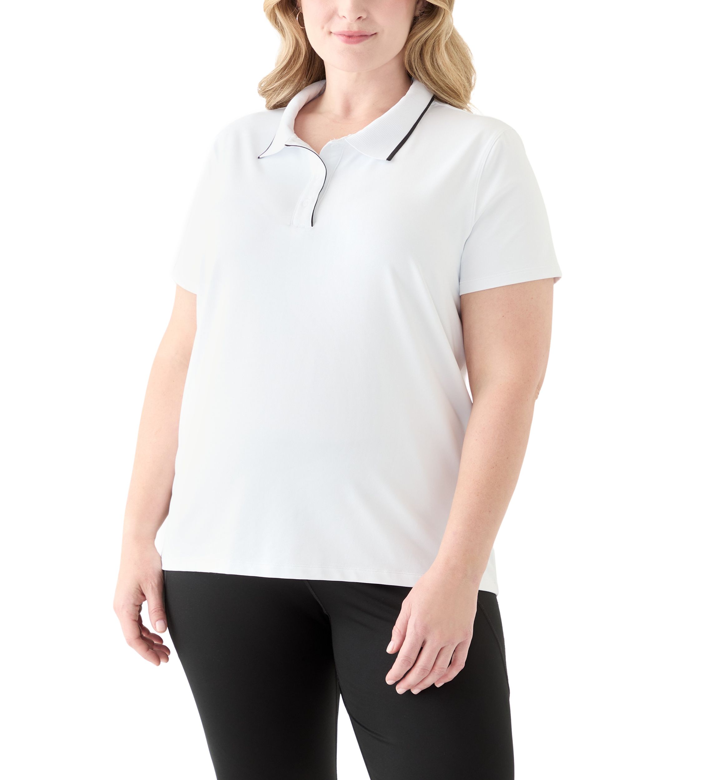 Plus Size Short Sleeve Polo T-Shirt 