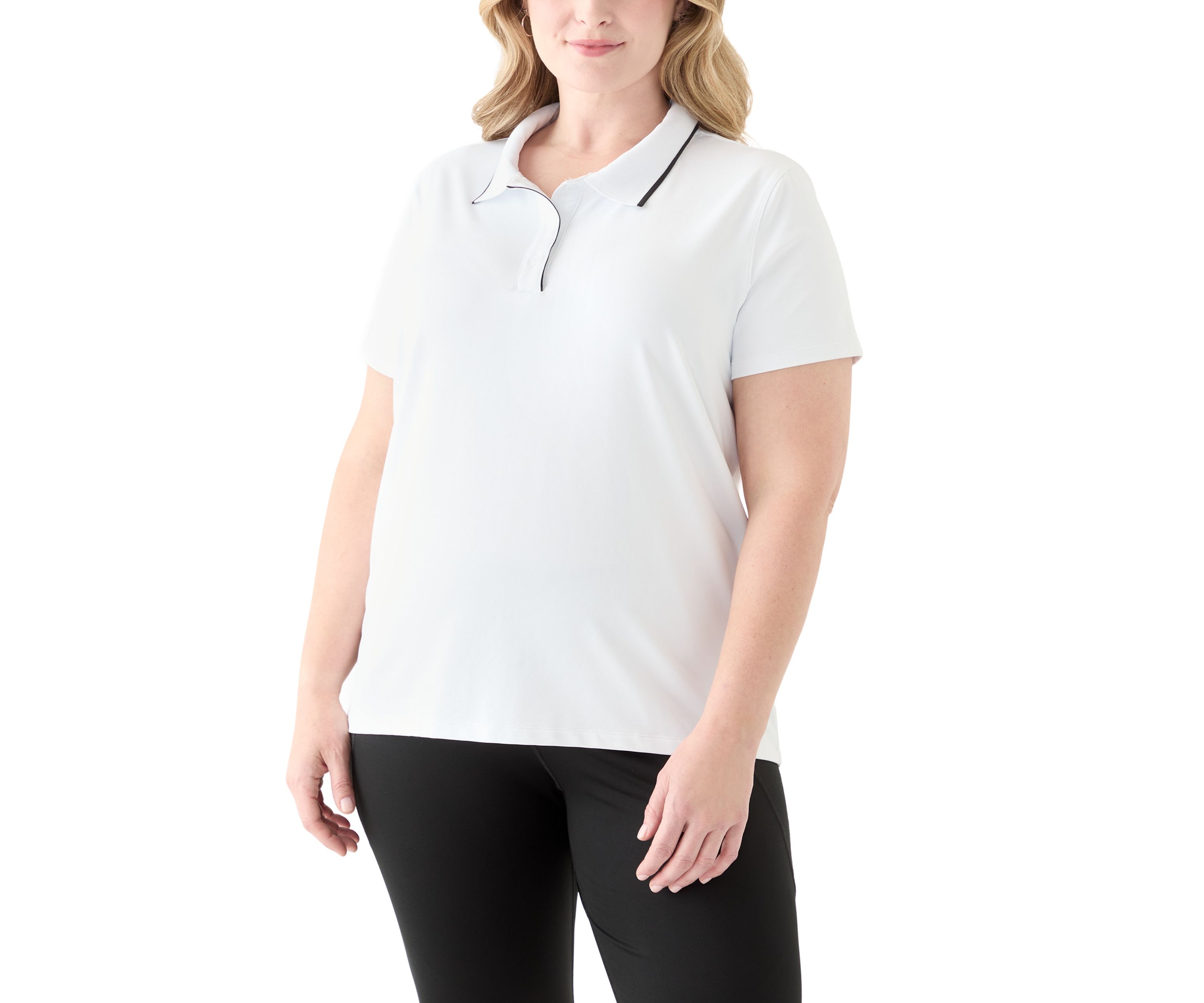 Plus Size Short Sleeve Polo T-Shirt 