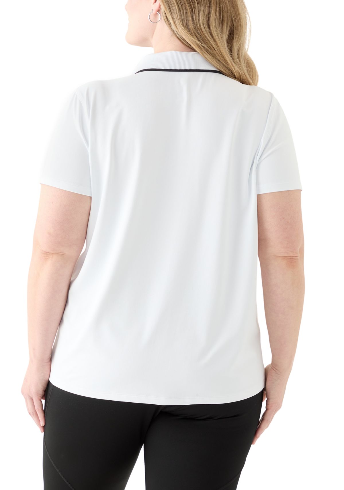Plus Size Short Sleeve Polo T-Shirt 