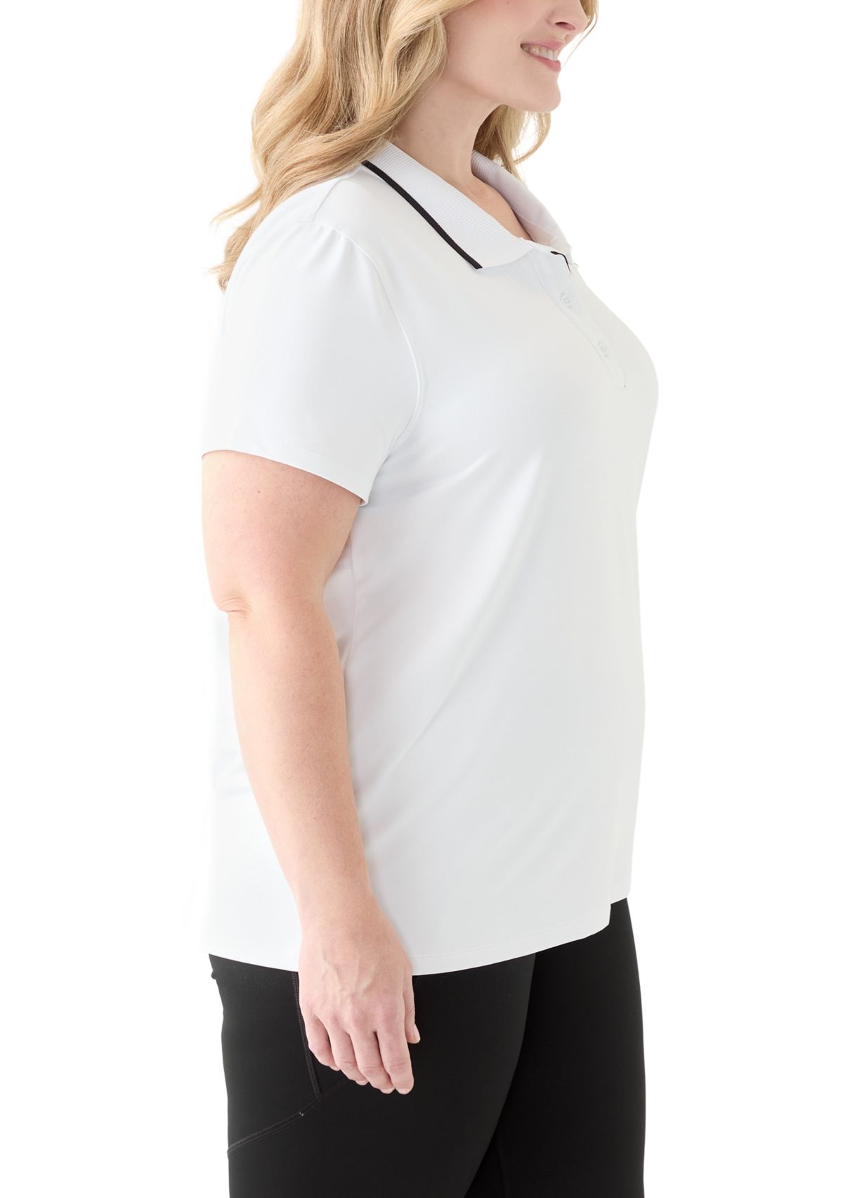 Plus Size Short Sleeve Polo T-Shirt 