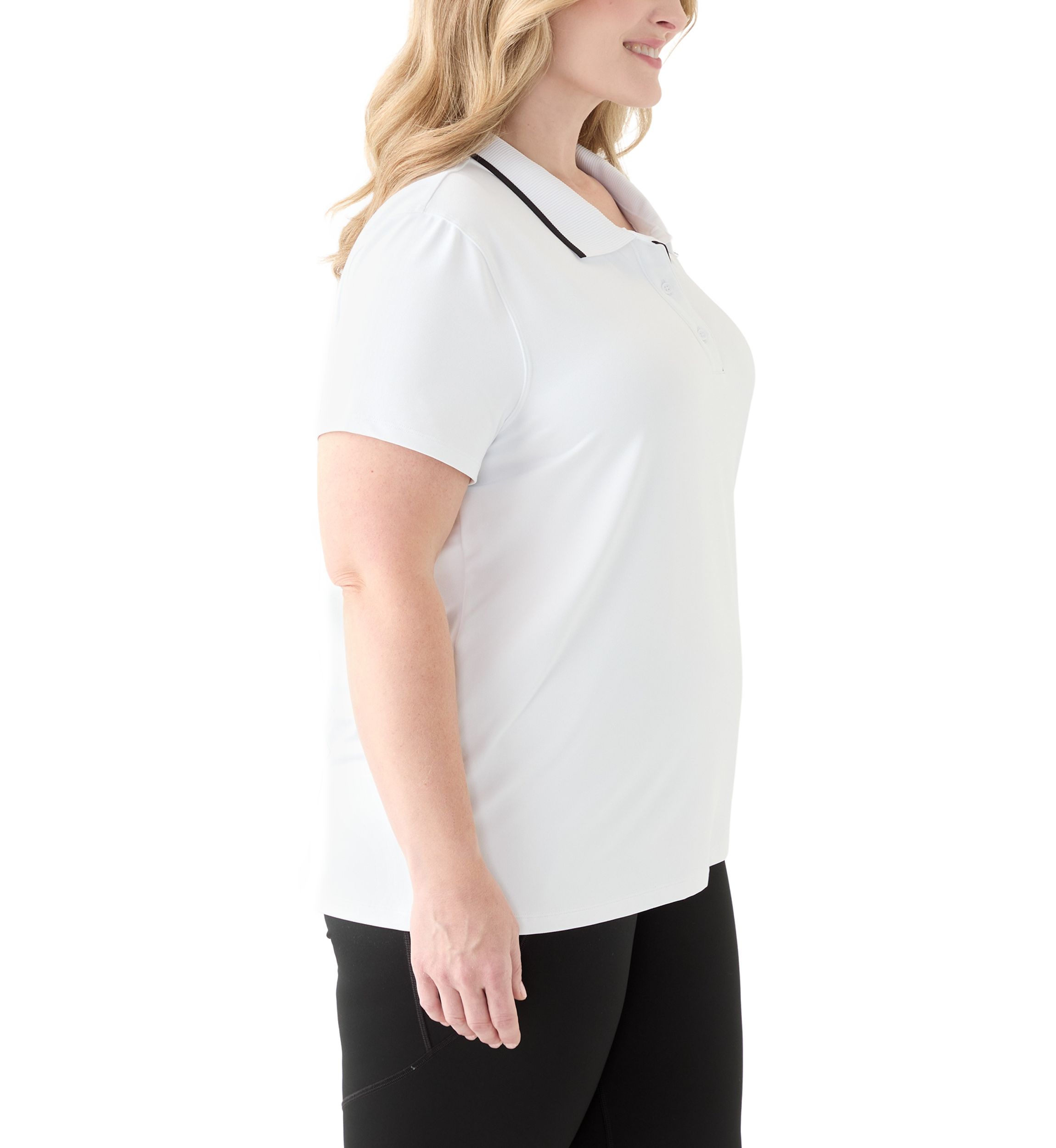 Plus Size Short Sleeve Polo T-Shirt 