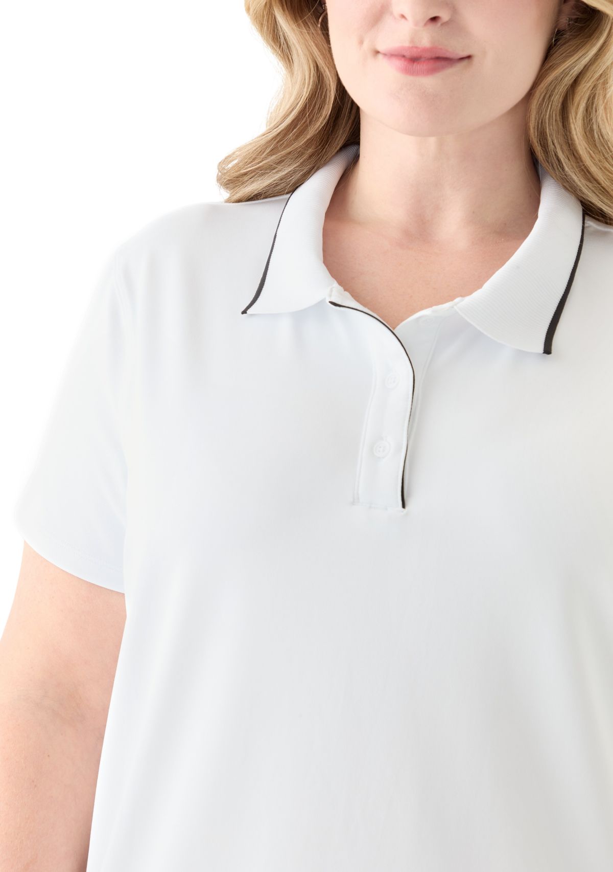 Plus Size Short Sleeve Polo T-Shirt 