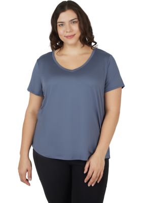 Yogalicious Women's Plus Size V-Neck T-Shirt, 1X