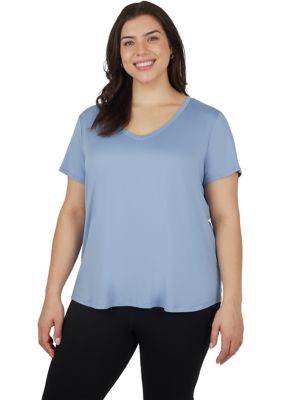 Yogalicious Women's Plus Size V-Neck T-Shirt, 3X