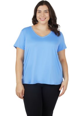 Yogalicious Women's Plus Size V-Neck T-Shirt, 1X