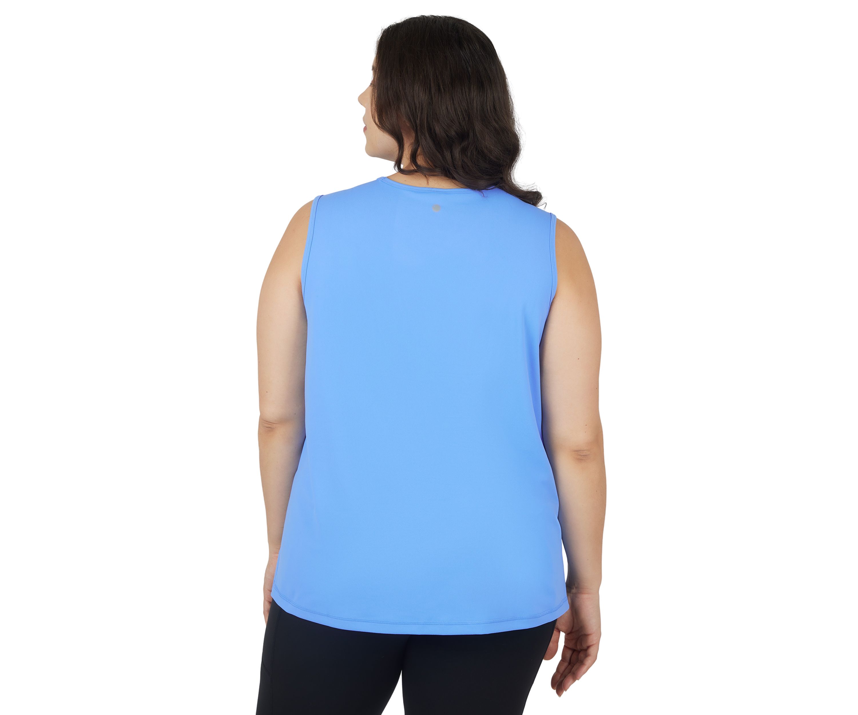 Plus Size Synergy Mesh Tank Top with Side Slits