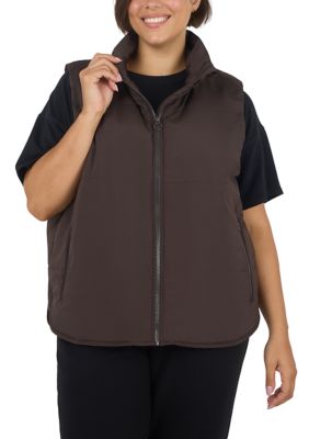 Yogalicious Women's Plus Size Below Zero Puffer Vest, 3X
