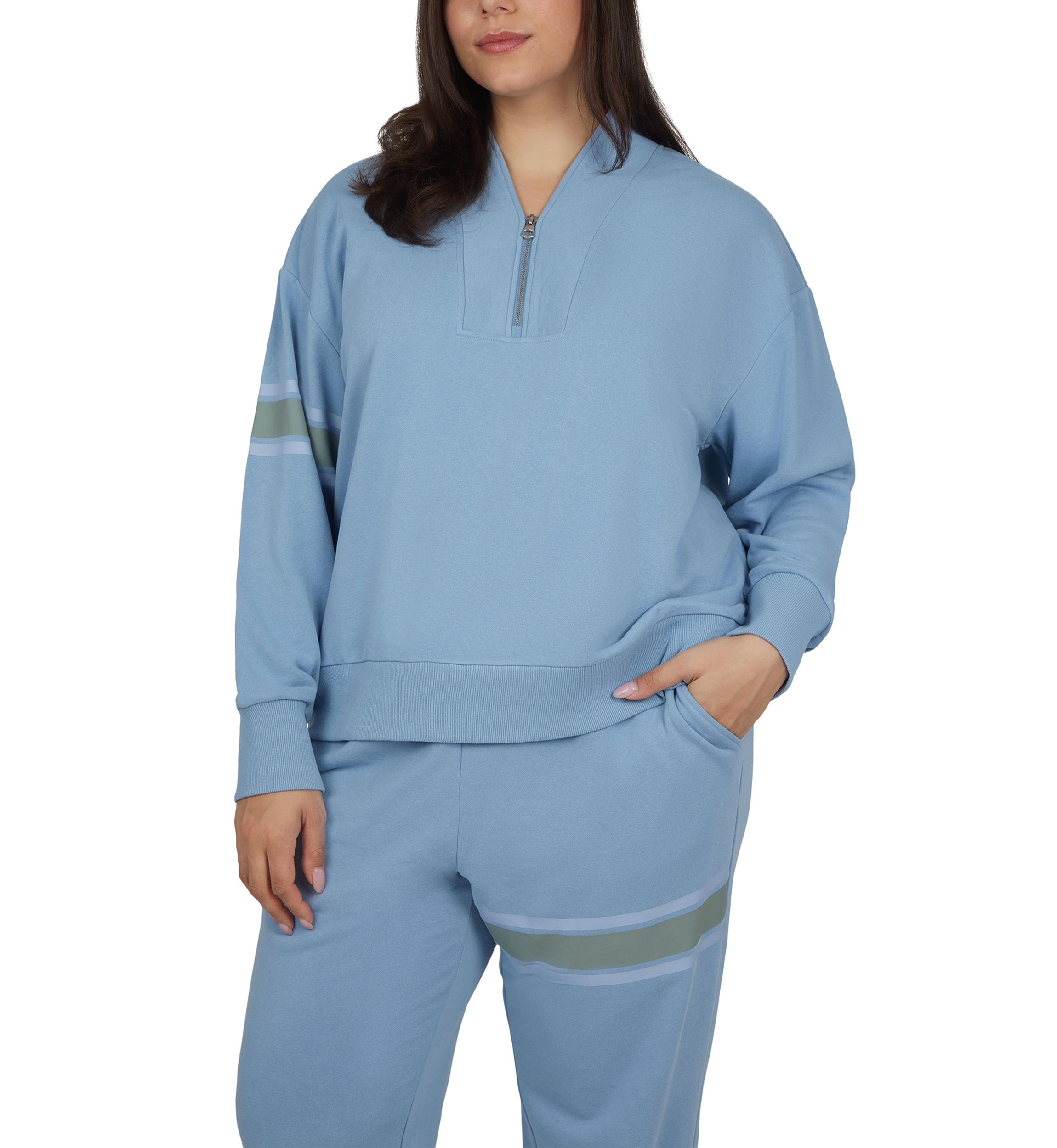 Plus Size Terry Supercharge 1/2 Zip Pullover