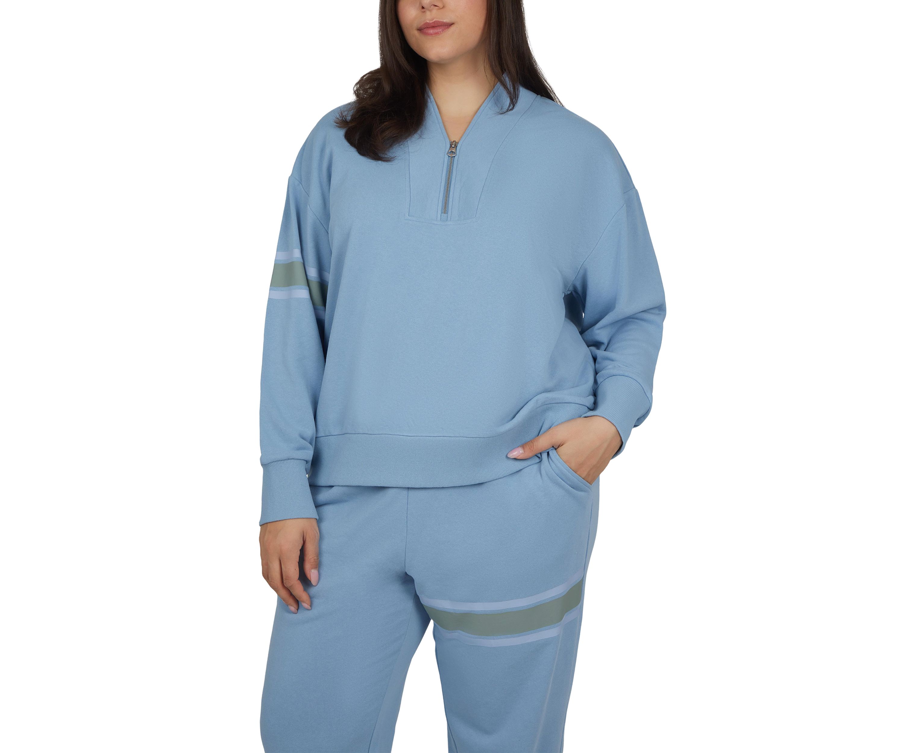 Plus Size Terry Supercharge 1/2 Zip Pullover