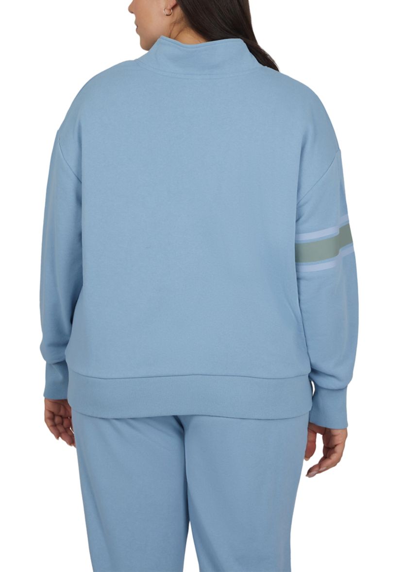 Plus Size Terry Supercharge 1/2 Zip Pullover