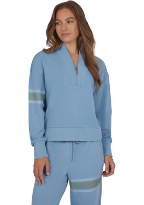 Yogalicious Women's Terry Supercharged 1/2 Zip Pullover, XS