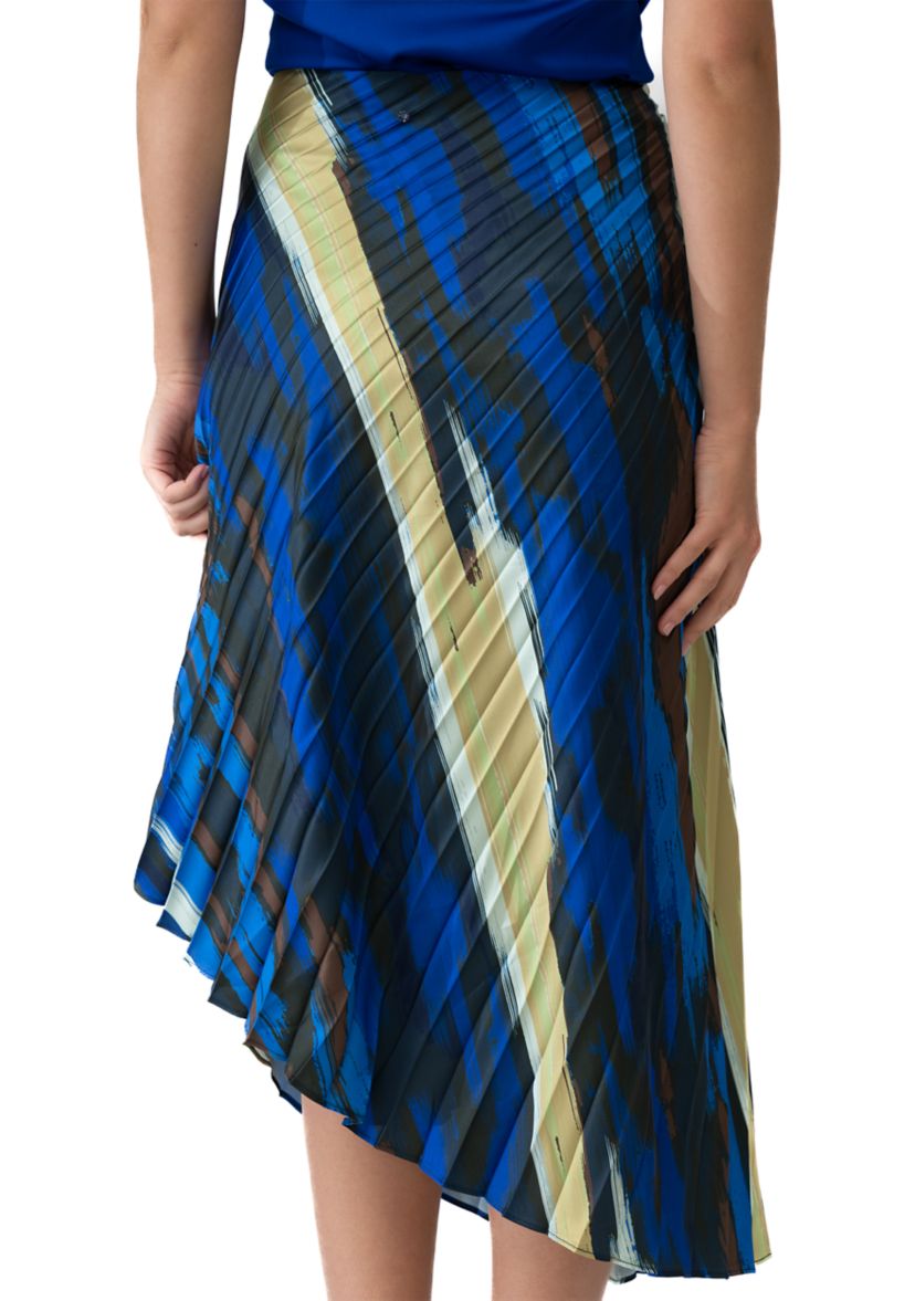 Womens Asymmetrical Pleated Skirt