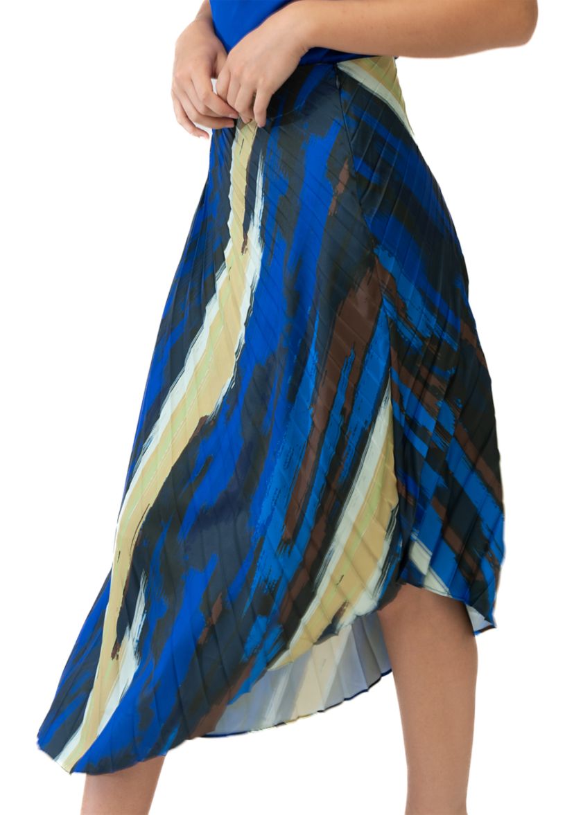 Womens Asymmetrical Pleated Skirt