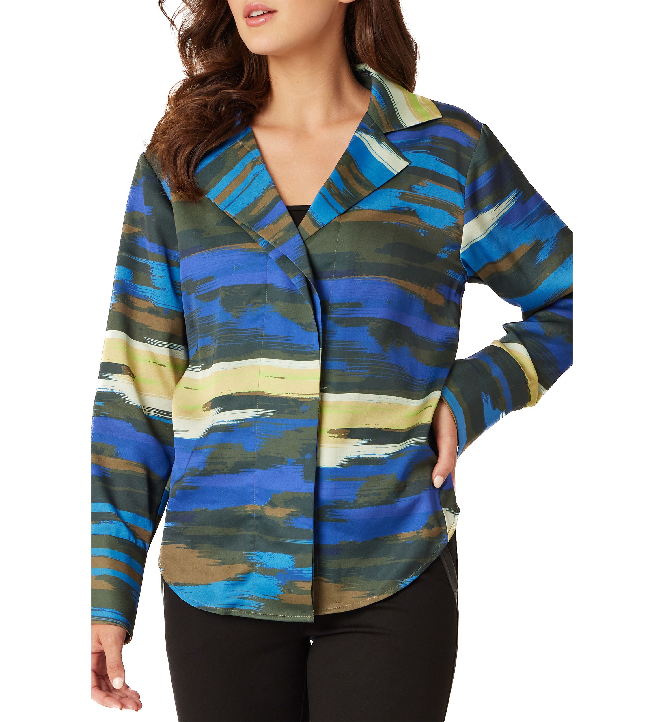 Womens Button Front Blouse