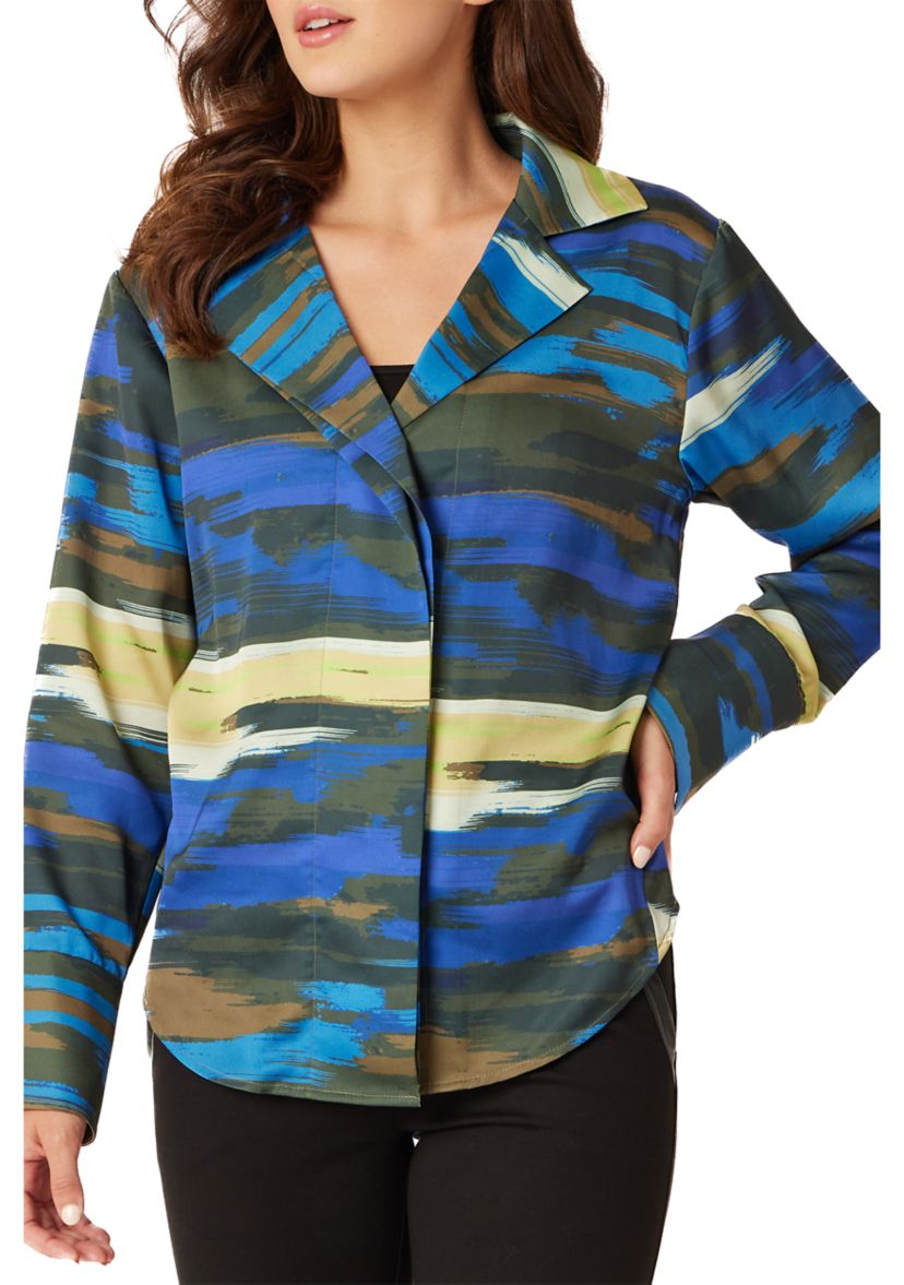 Womens Button Front Blouse