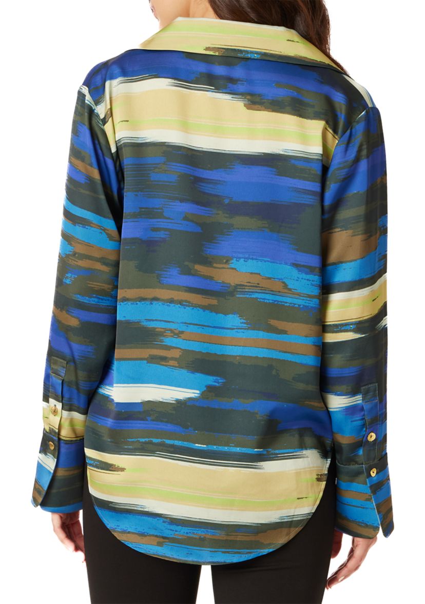 Womens Button Front Blouse