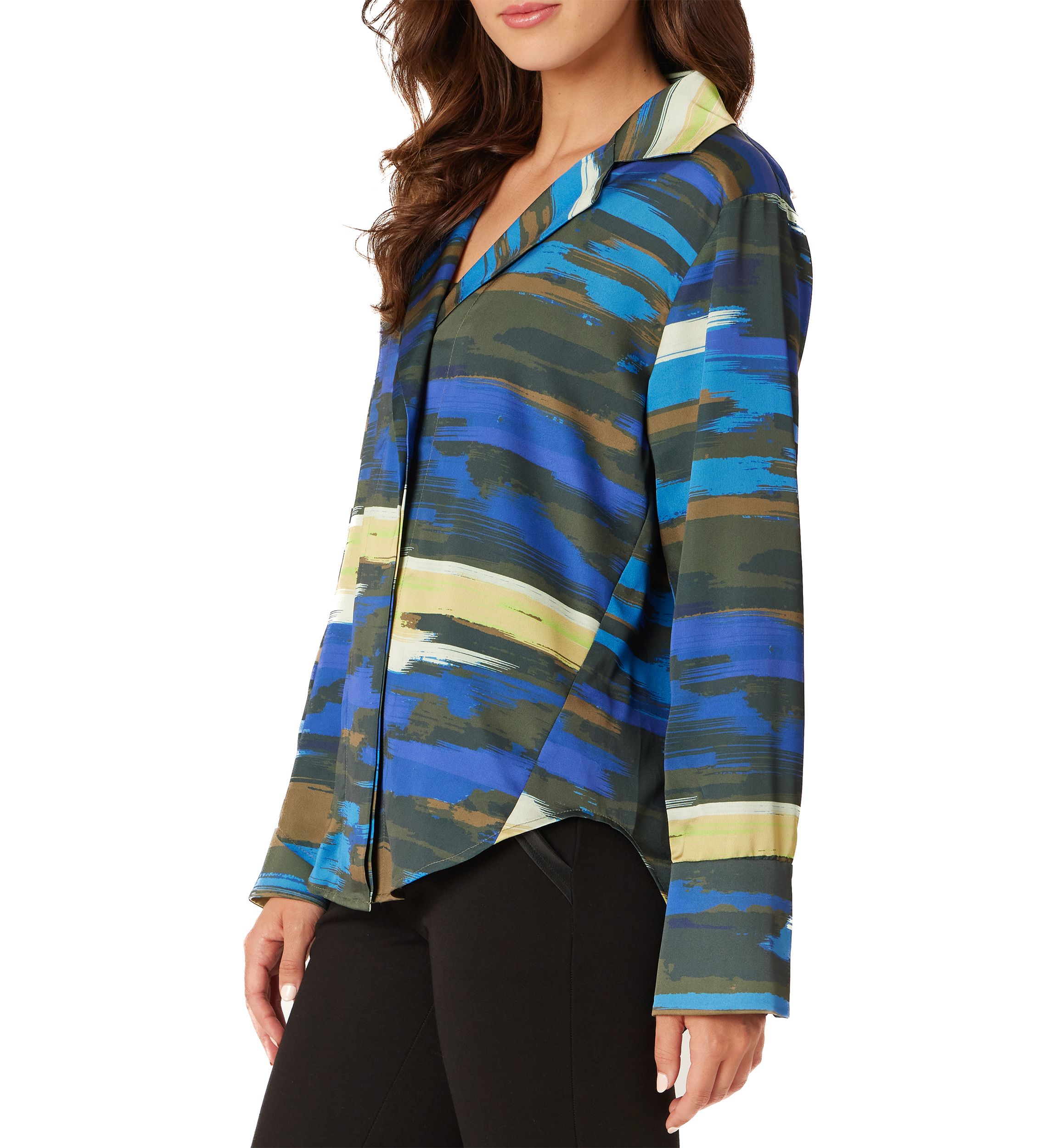 Womens Button Front Blouse
