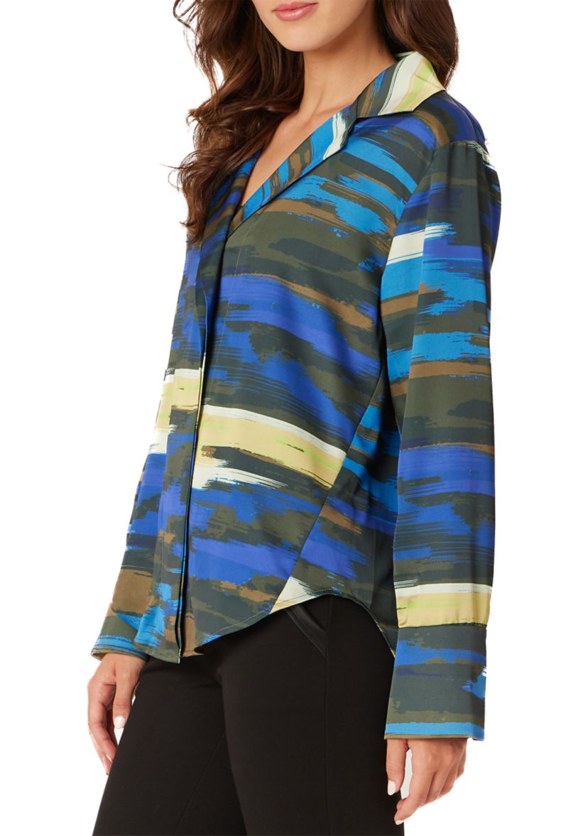 Womens Button Front Blouse
