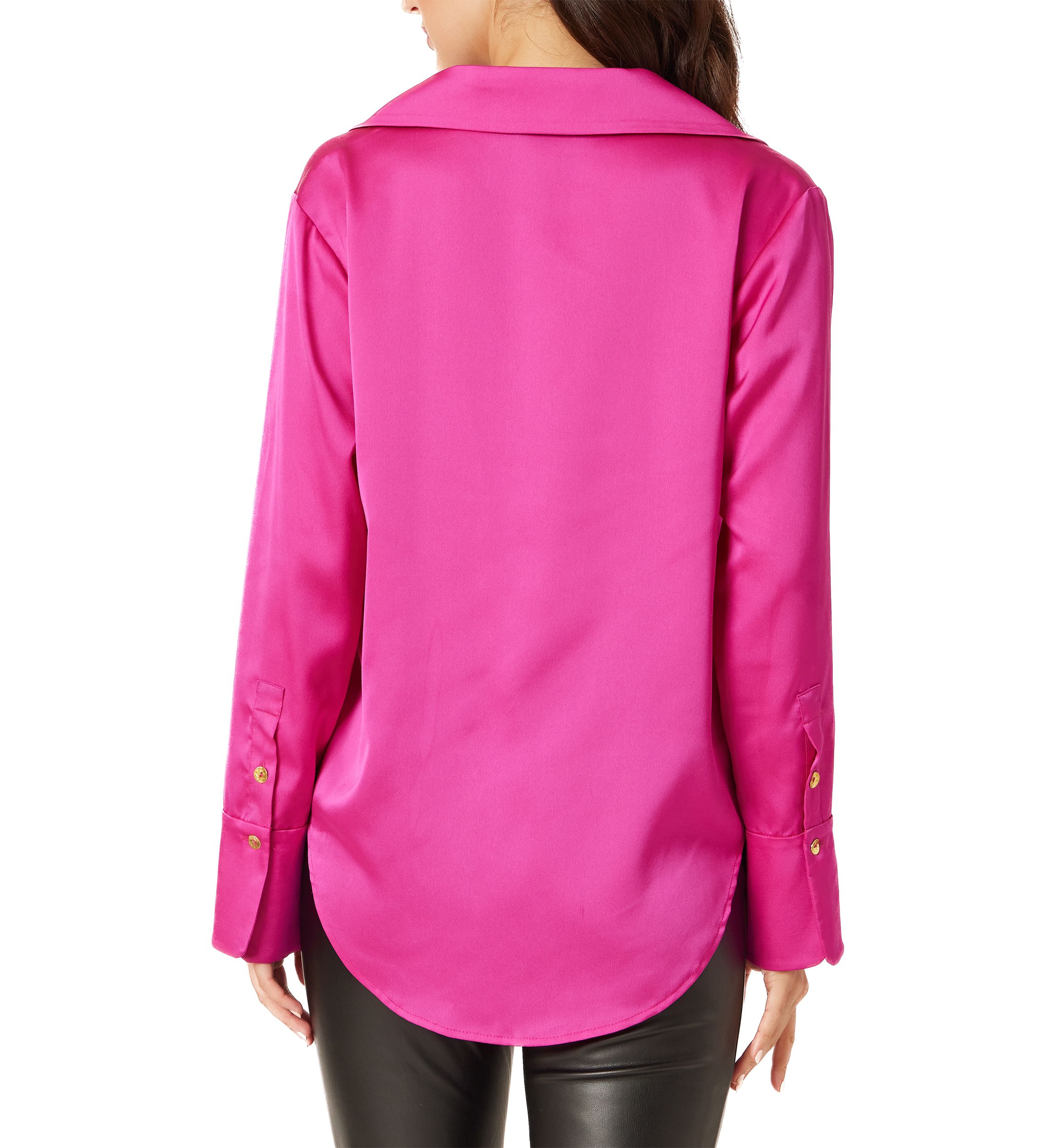 Womens Long Sleeve Woven Blouse