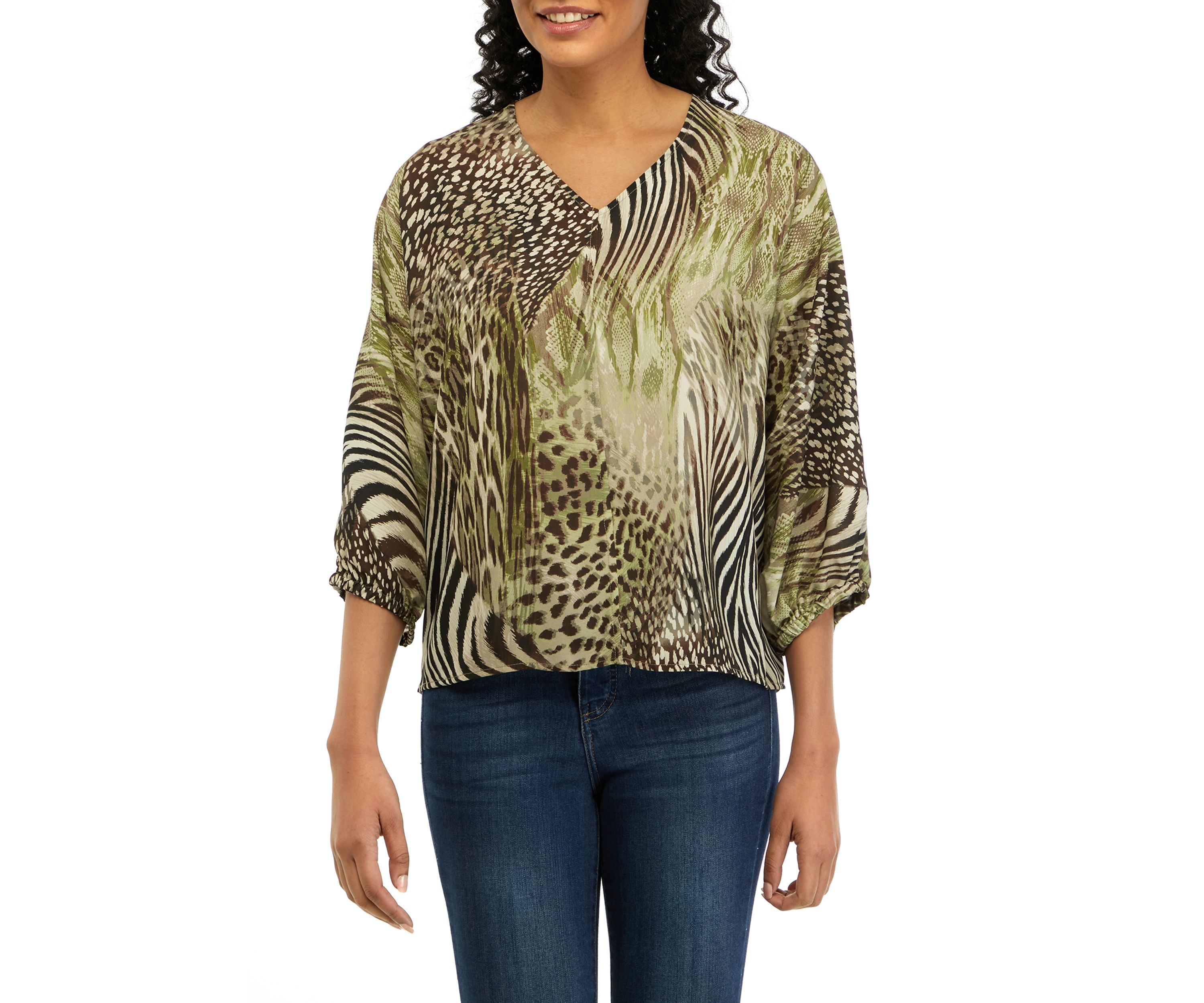 Womens 3/4 Sleeve Dolman Top