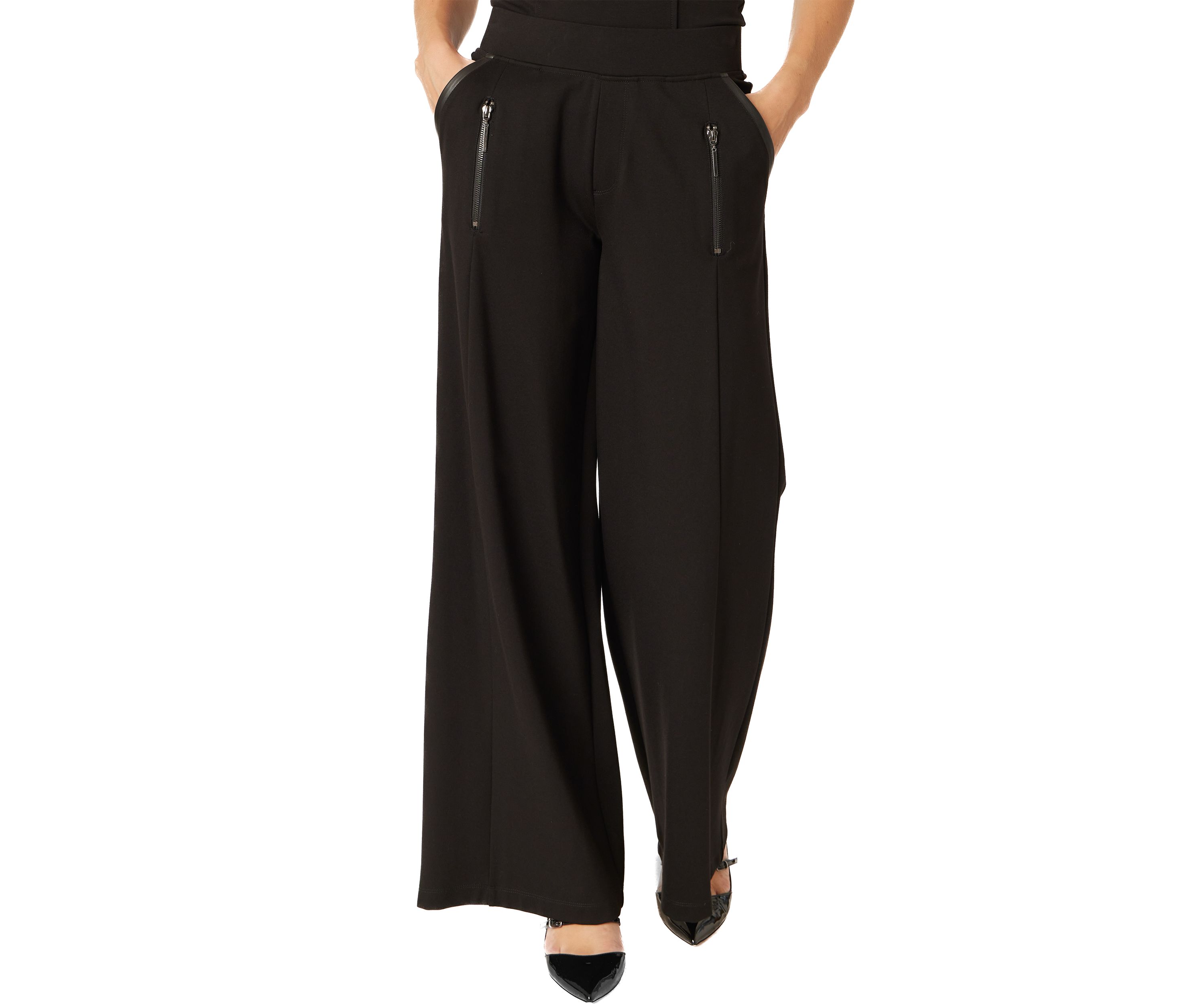 Womens Wide Leg Pants with Slit