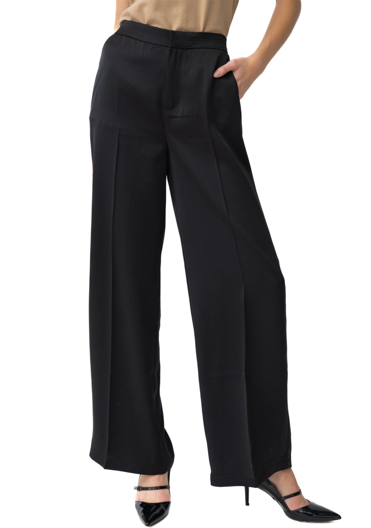 Womens Wide Leg Knit Pants