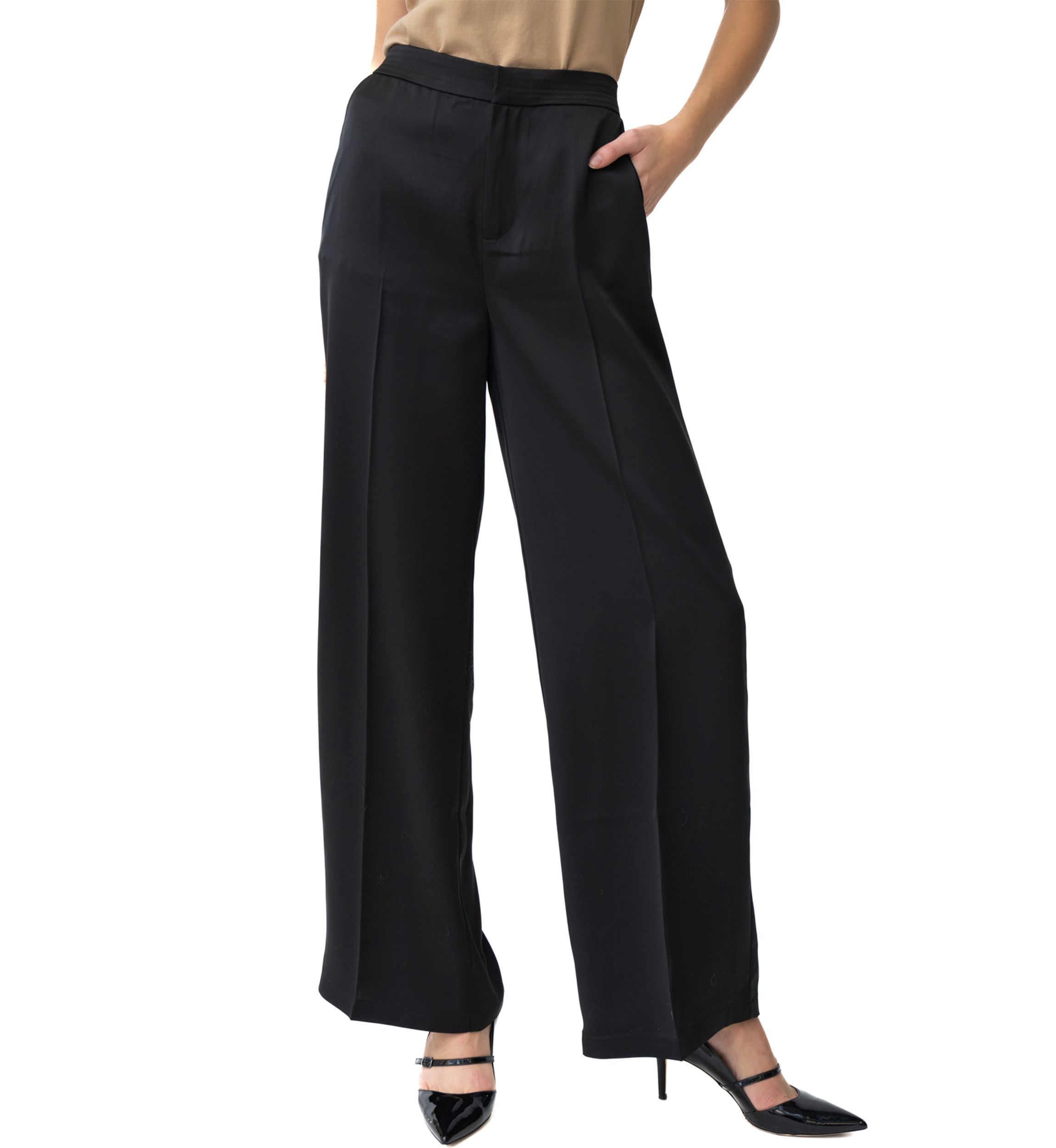Womens Wide Leg Knit Pants