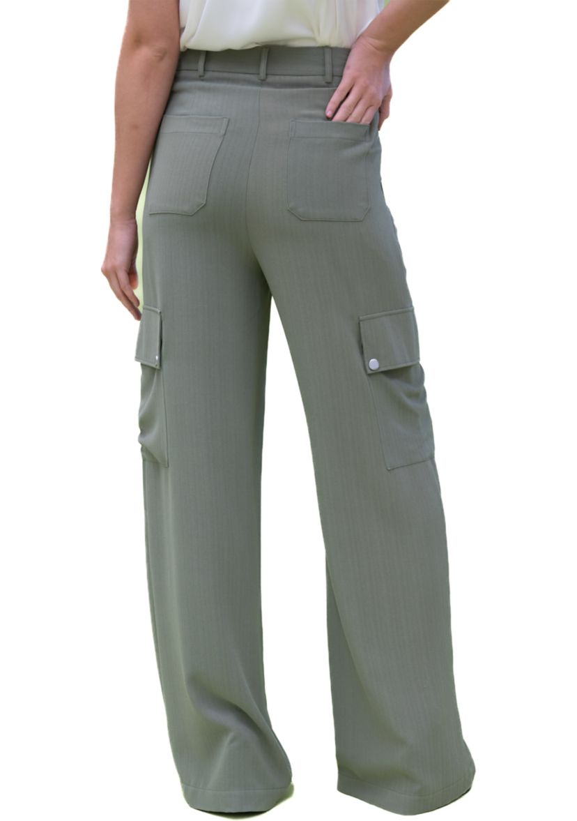 Womens Cargo Pocket Wide Leg Pants