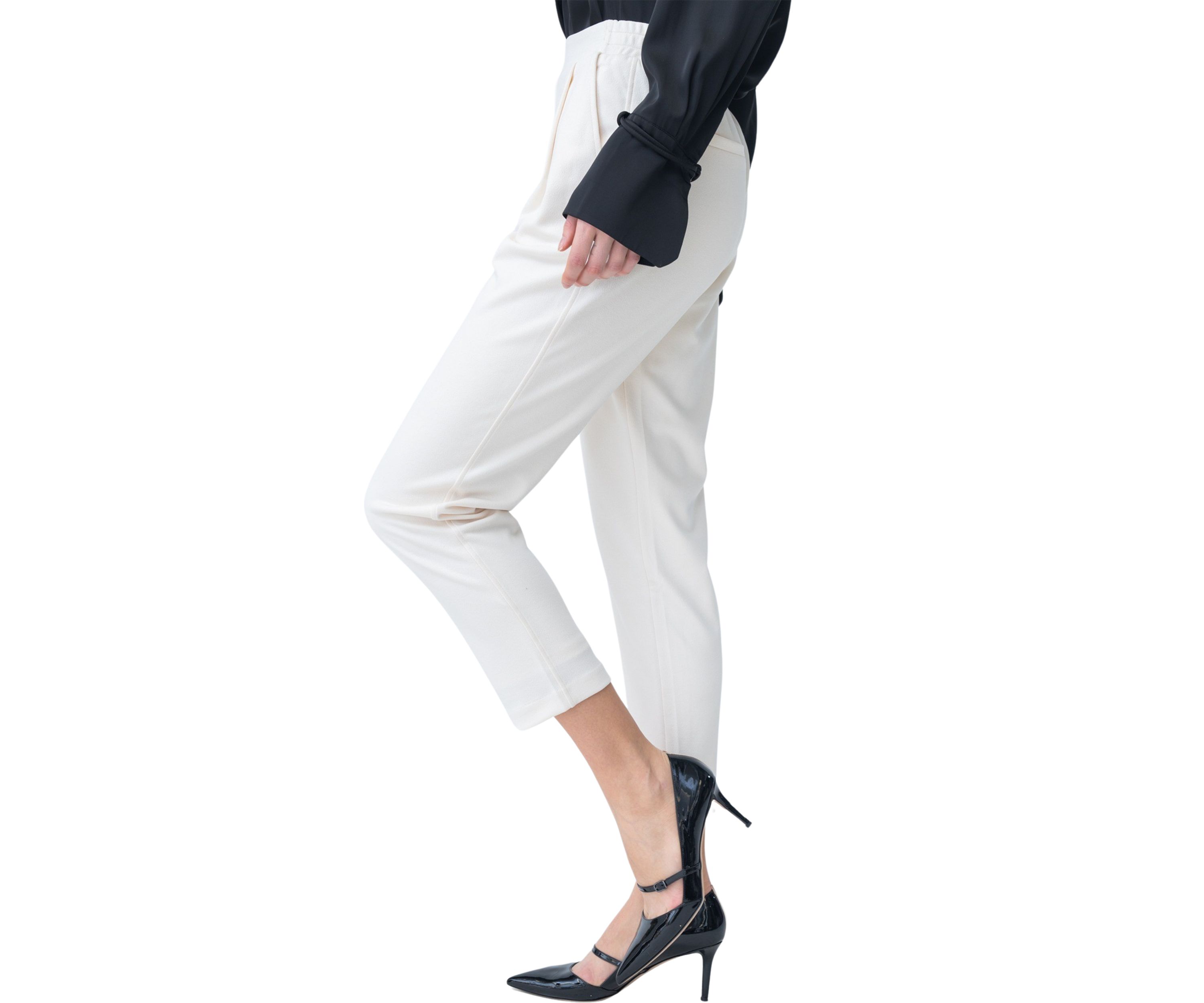 Womens Pleat Front Capri Pants