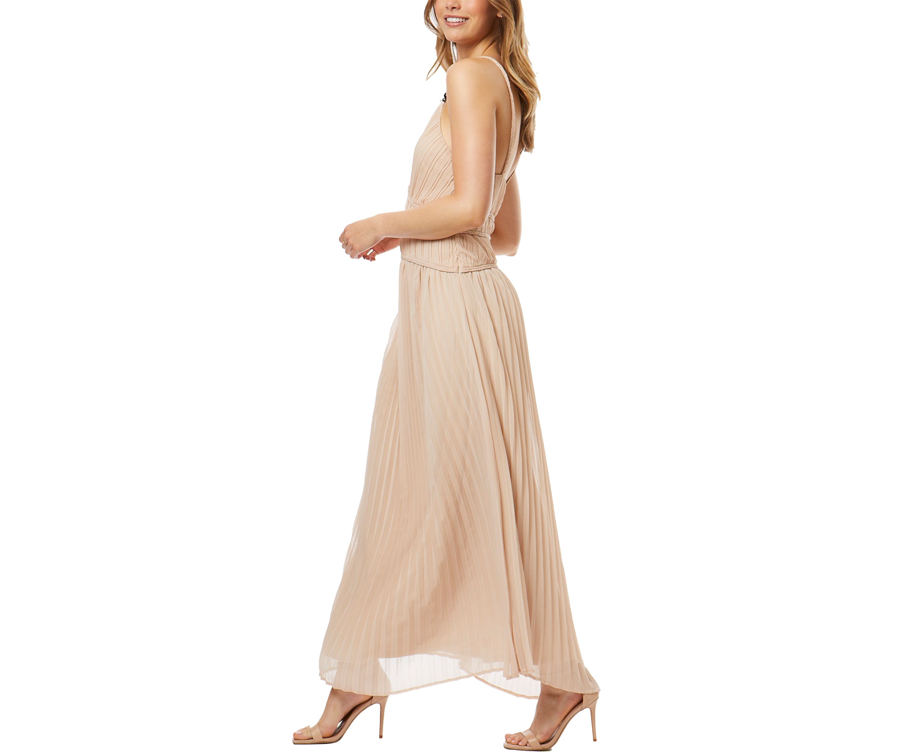 Womens Cami Pleated Midi Dress