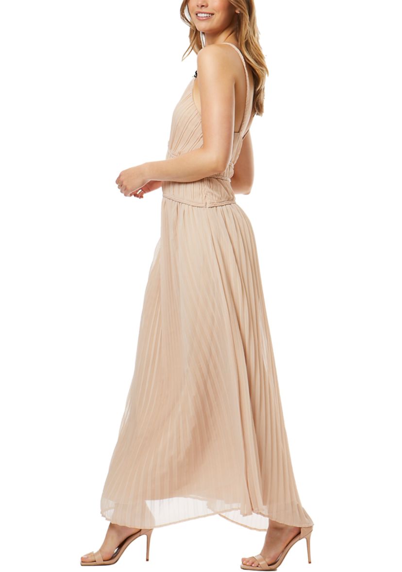 Womens Cami Pleated Midi Dress