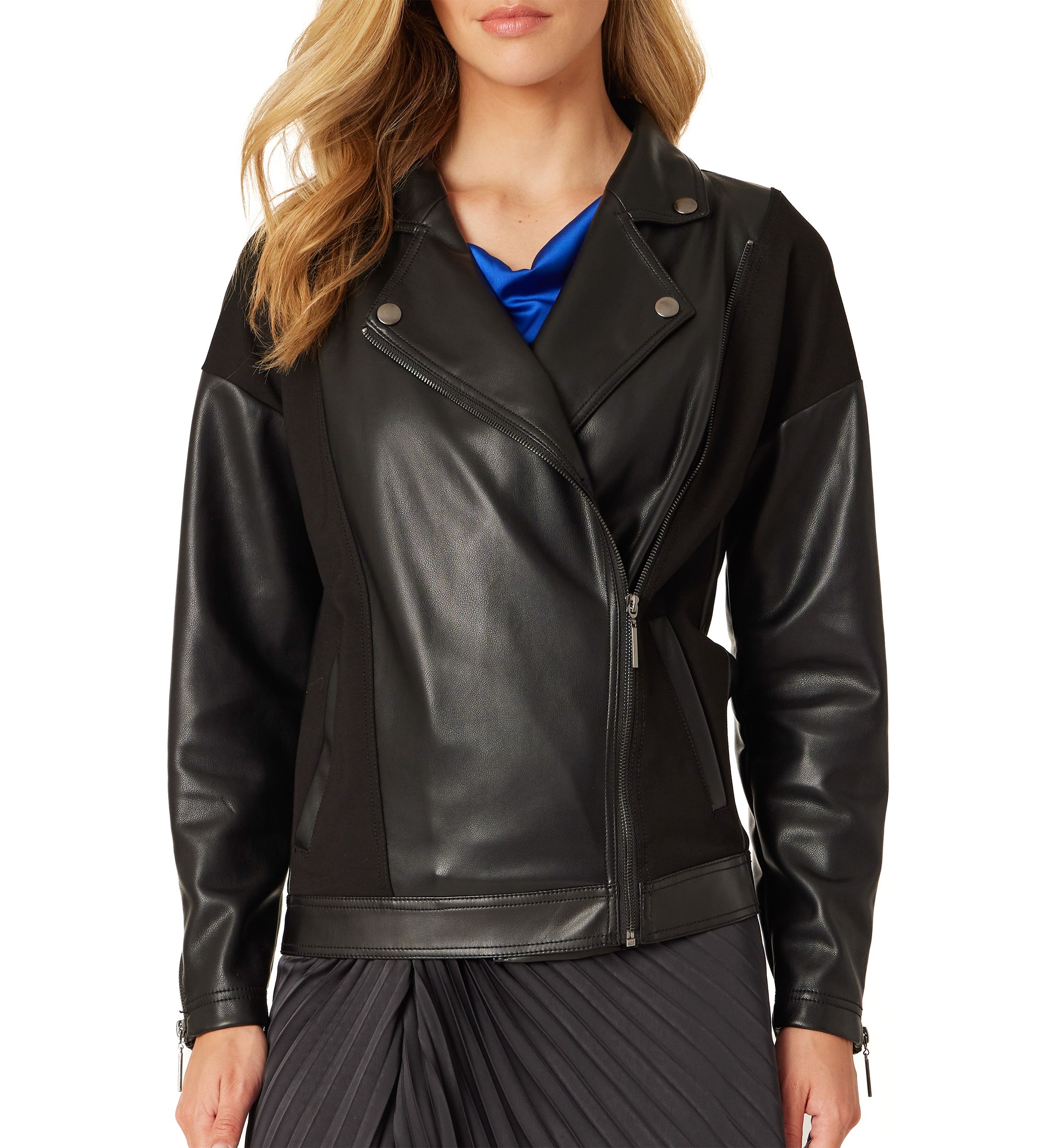 Womens Oversized Moto Jacket