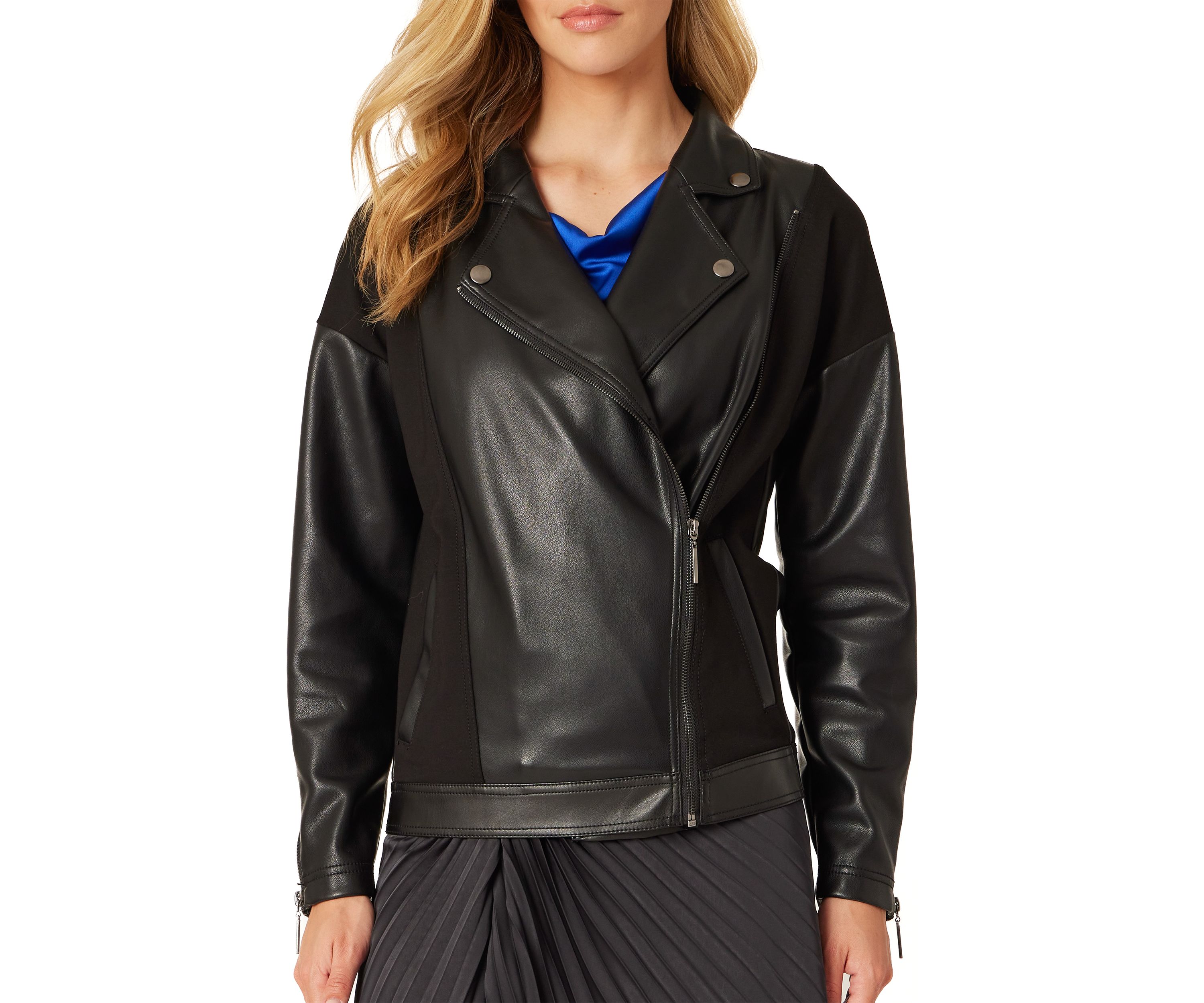 Womens Oversized Moto Jacket