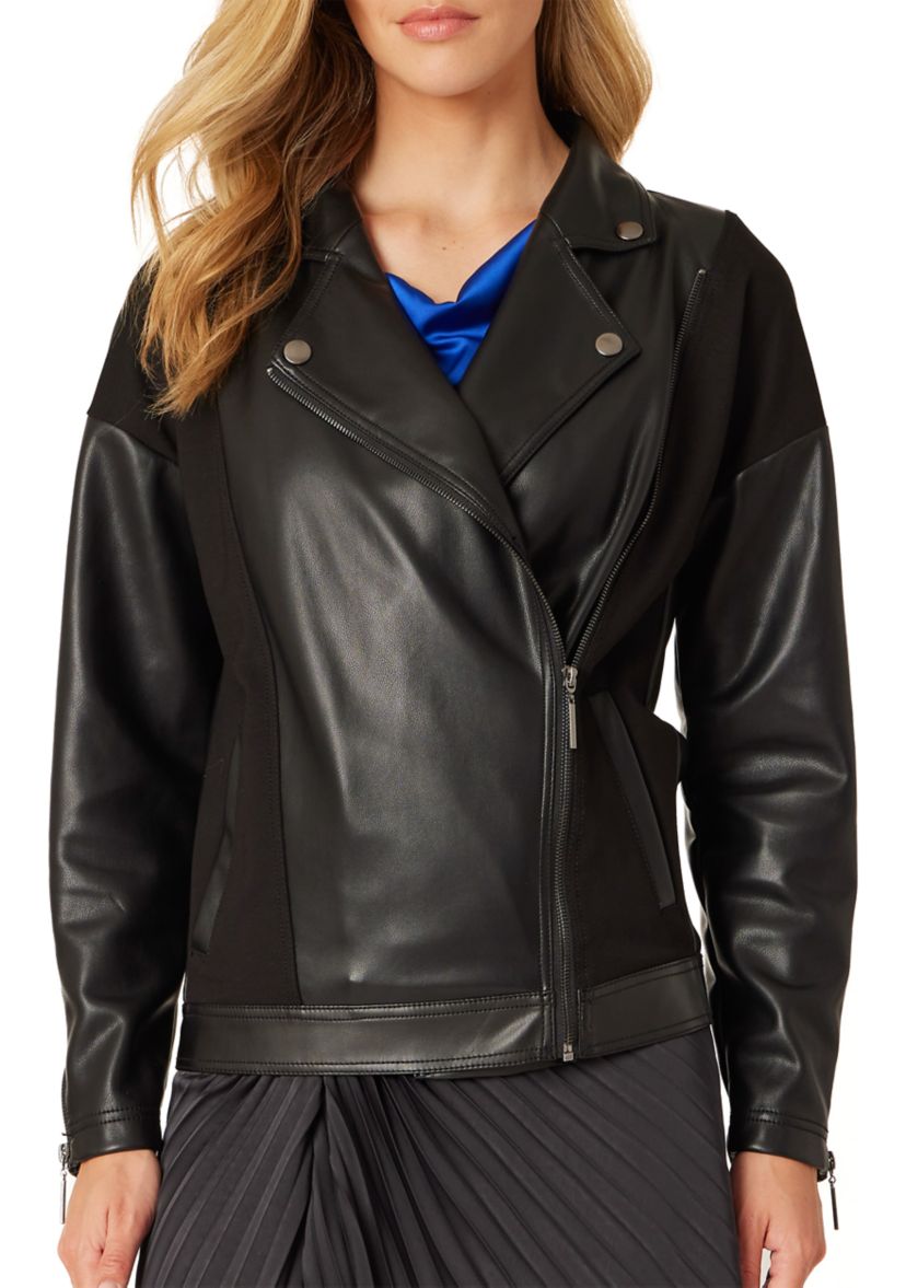 Womens Oversized Moto Jacket