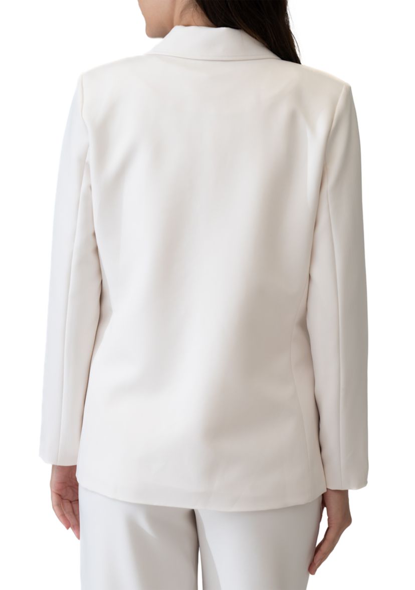 Womens Notch Lapel One Button Blazer