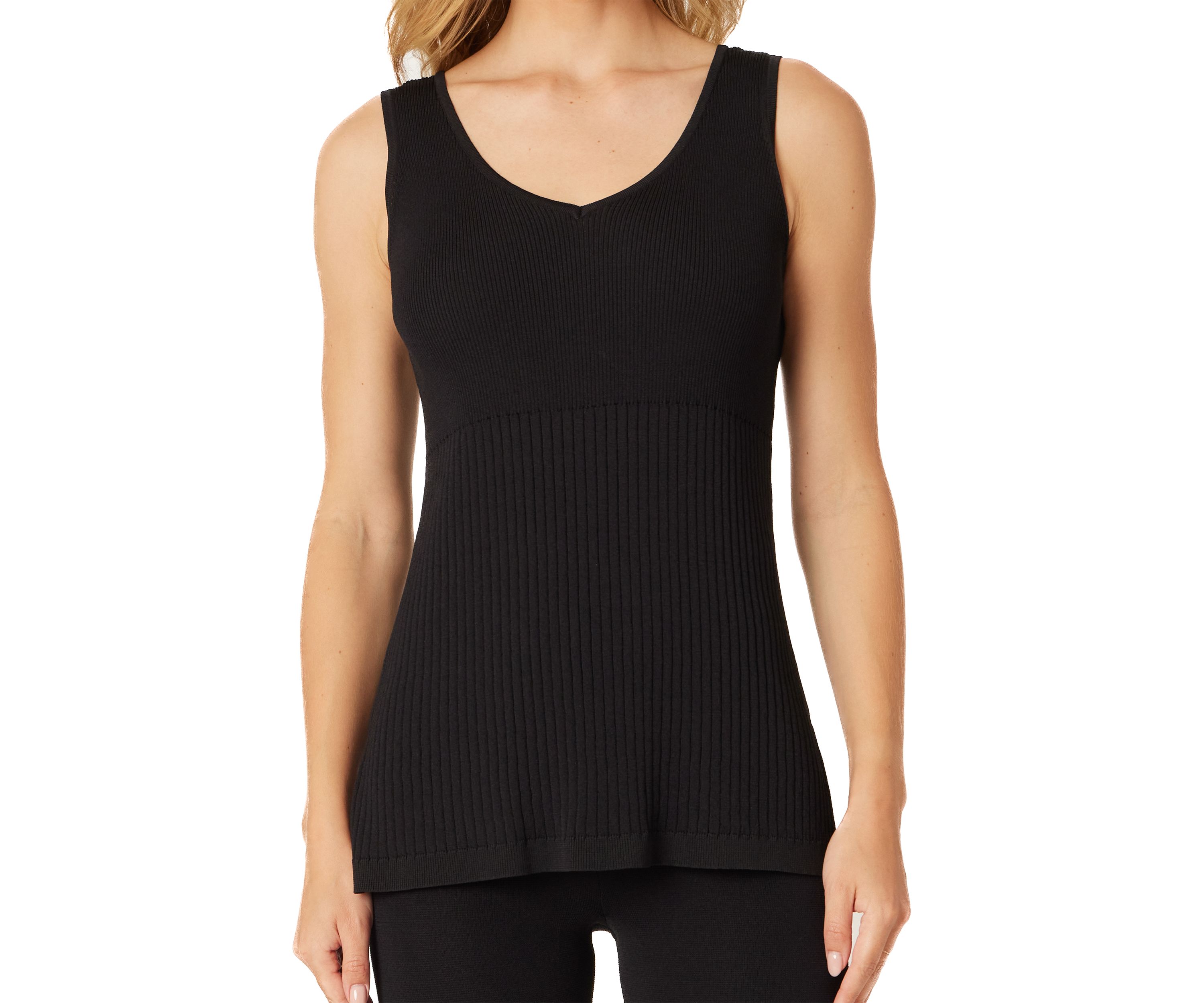 Womens Variegated Ribbed Knit Tank Top
