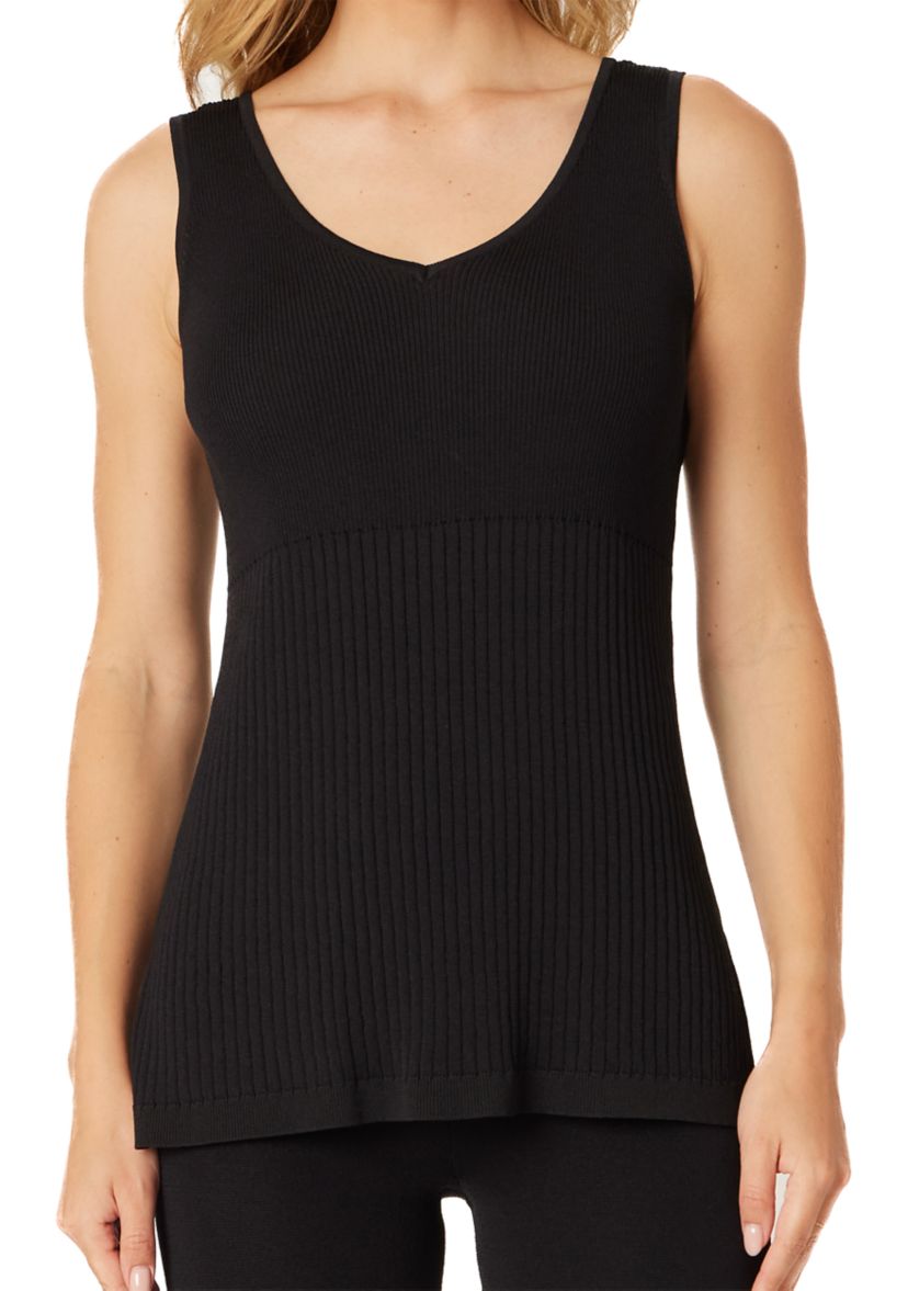 Womens Variegated Ribbed Knit Tank Top