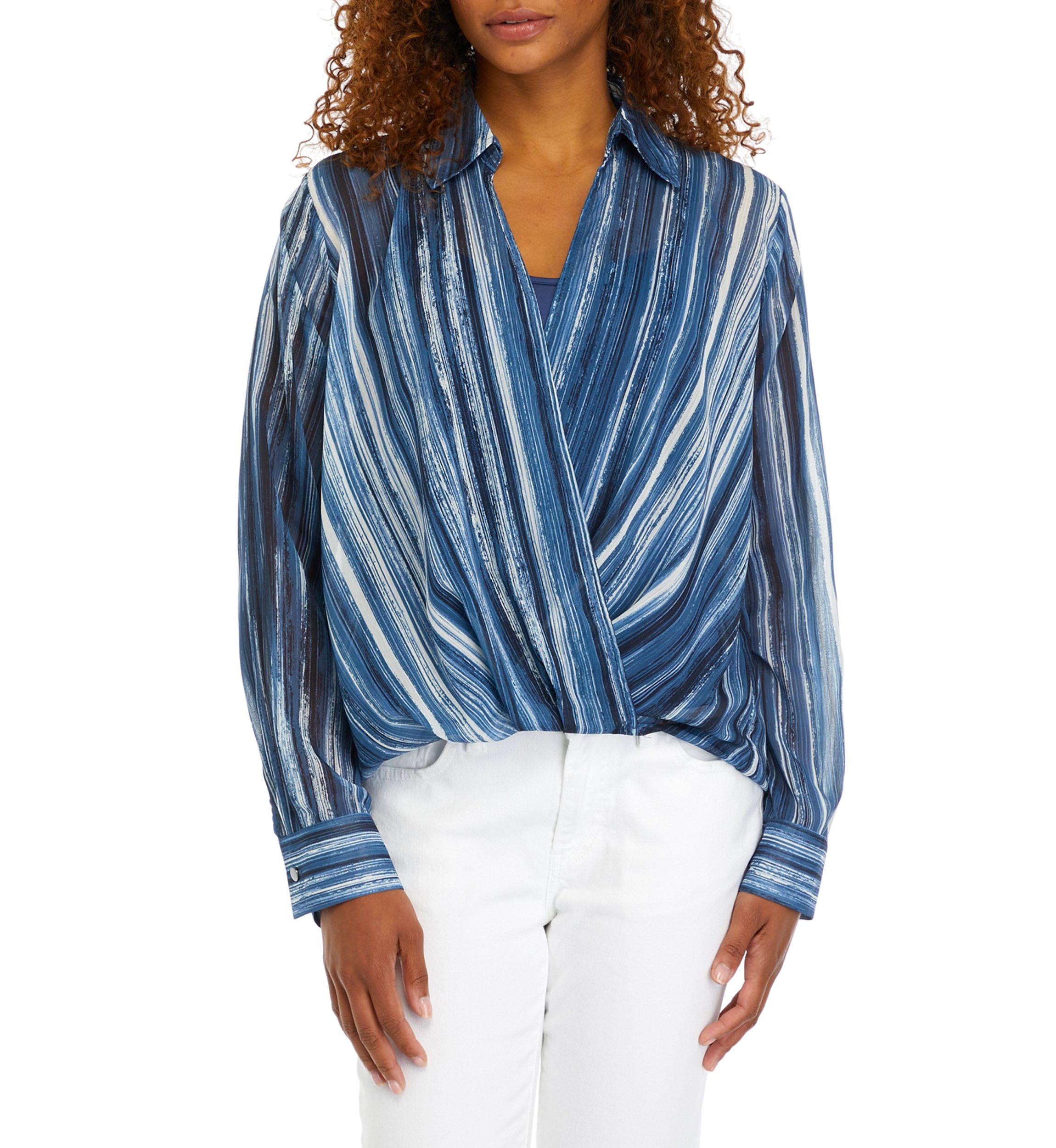 Womens Wrap Twist Front Top